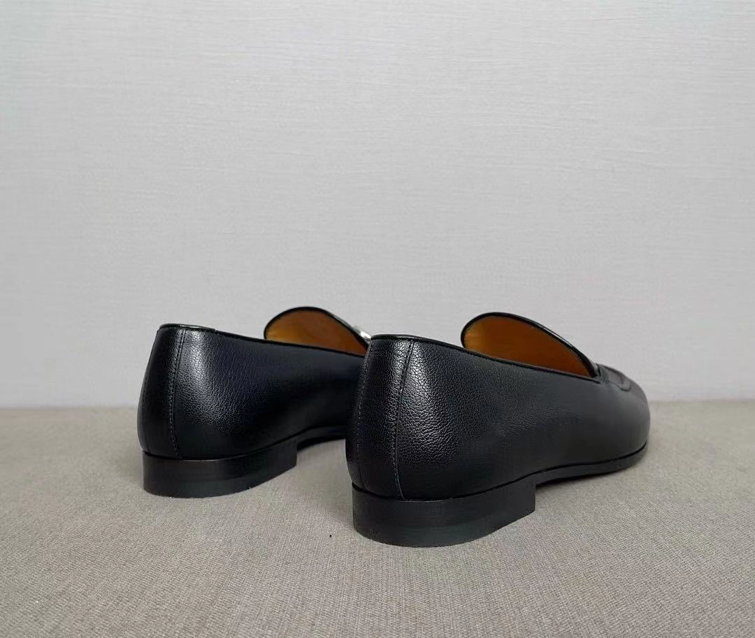 custom review-GUCCI Horsebit Застежка Повседневная Обувь Мужская Черная