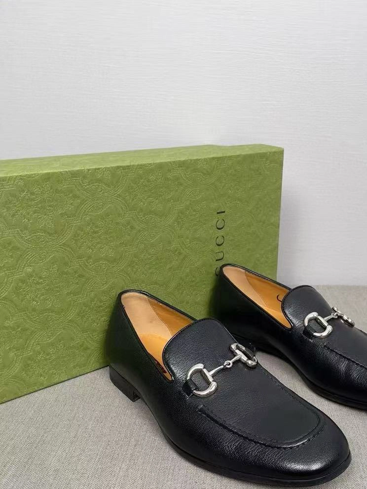 custom review-GUCCI Horsebit Застежка Повседневная Обувь Мужская Черная