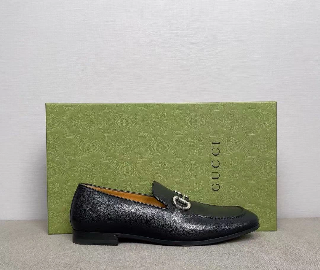 custom review-GUCCI Horsebit Застежка Повседневная Обувь Мужская Черная