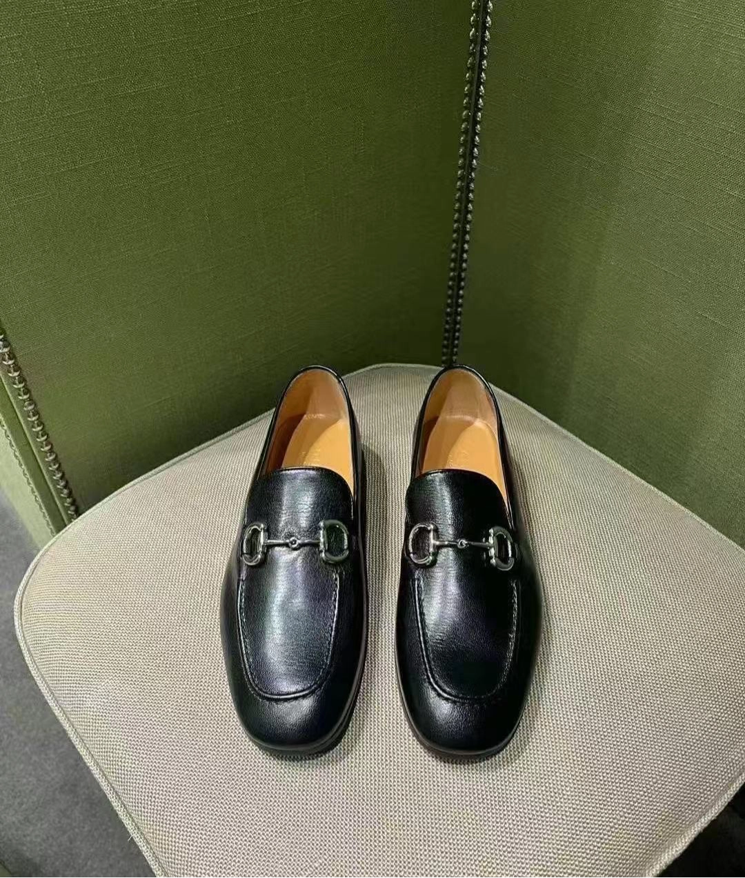 custom review-GUCCI Horsebit Застежка Повседневная Обувь Мужская Черная