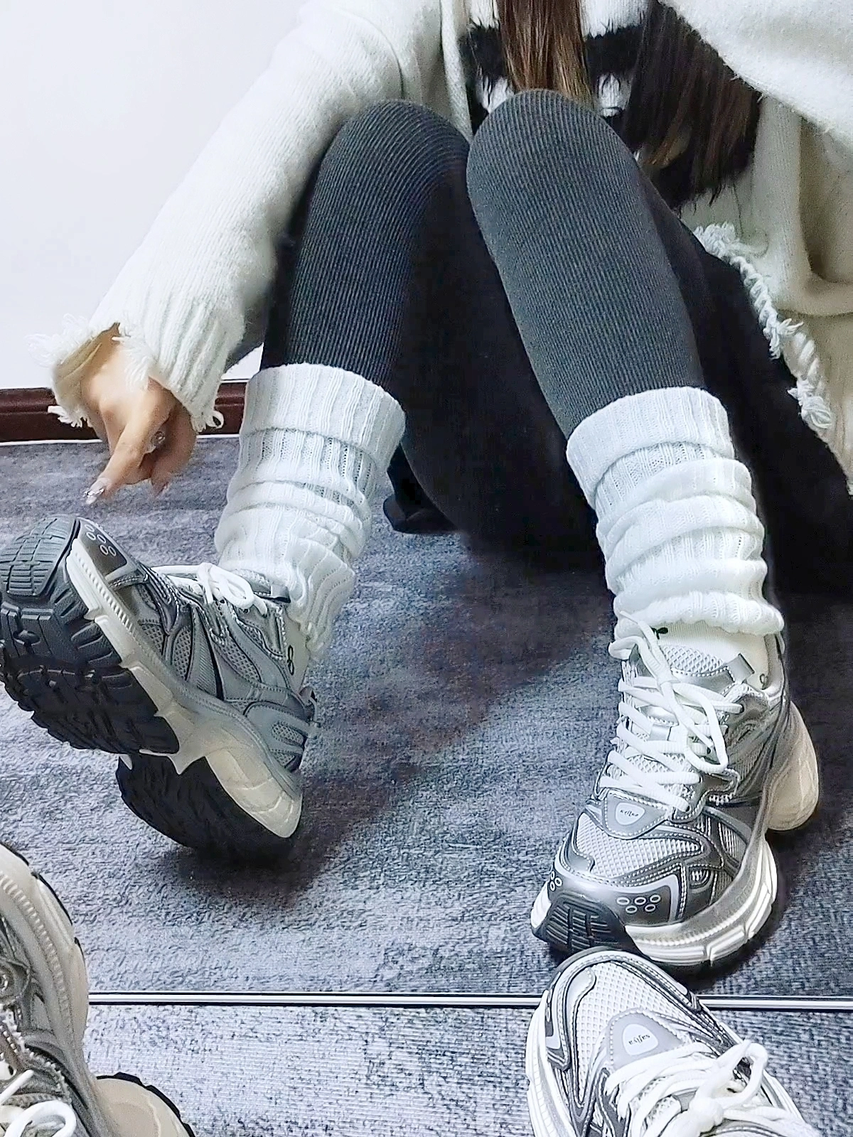 🌟银色老爹鞋✨穿出高级感🚀