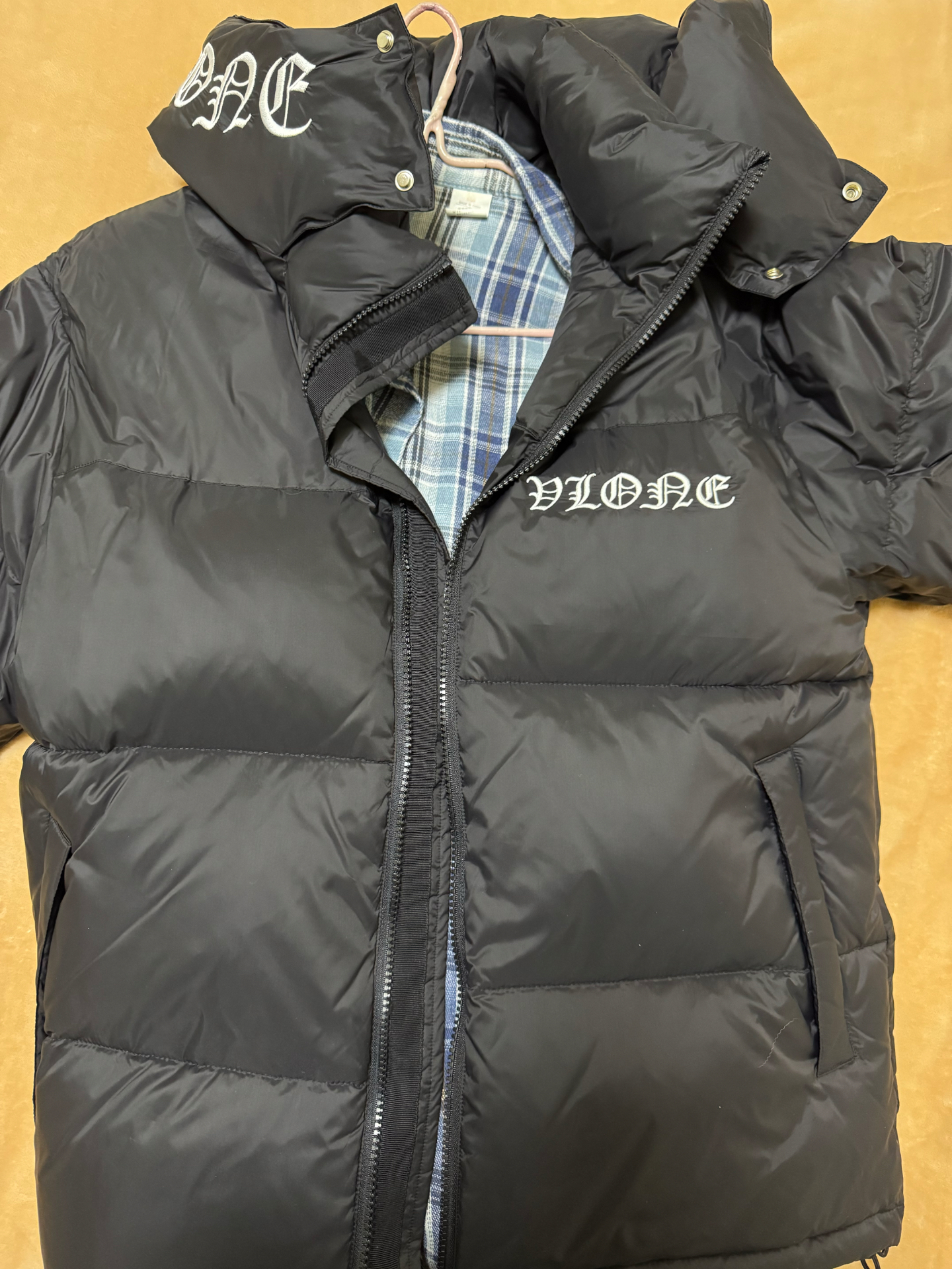 custom review-VLONE Пуховик Зимний Унисекс Черный Белый