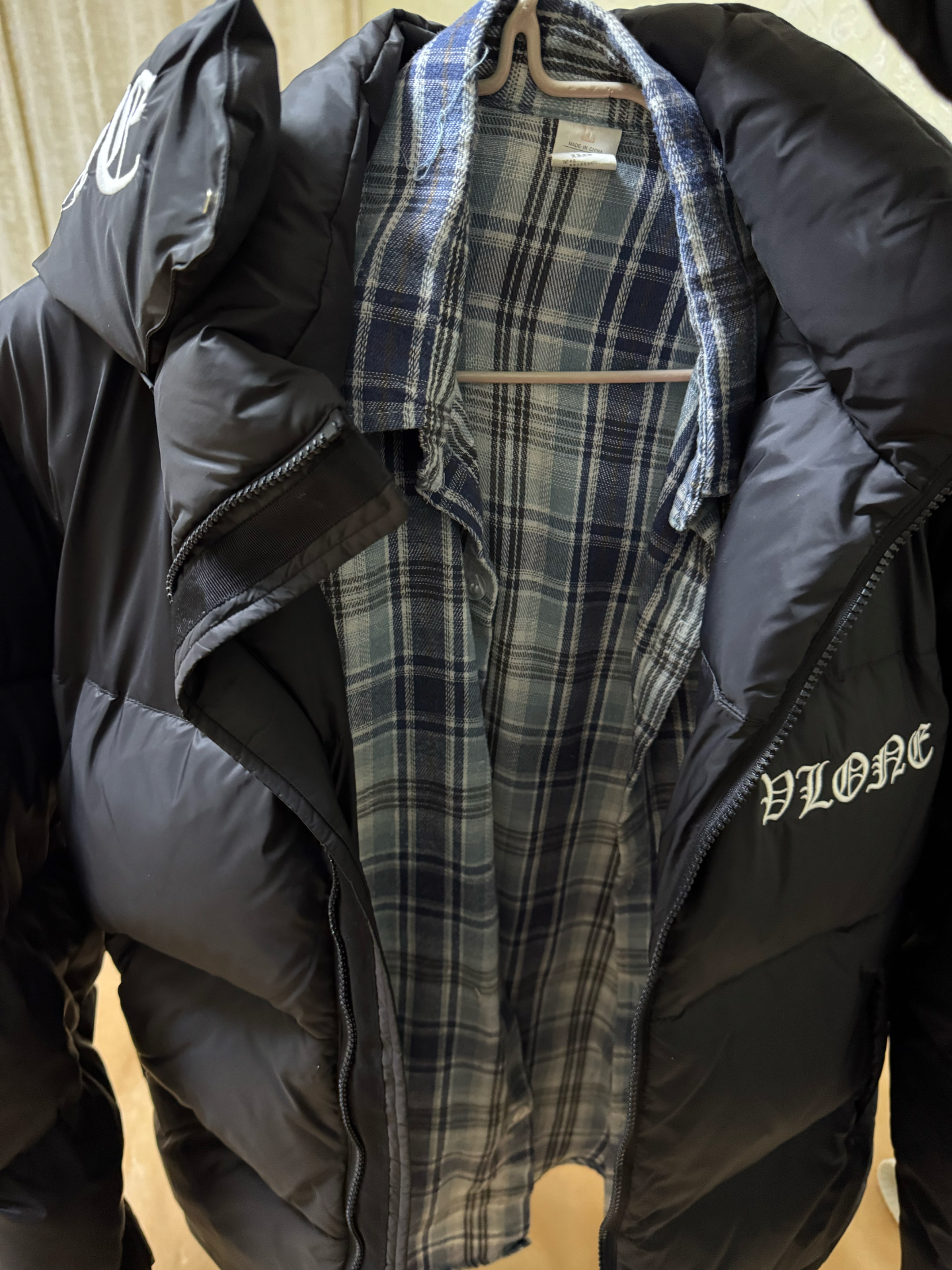 custom review-VLONE Пуховик Зимний Унисекс Черный Белый