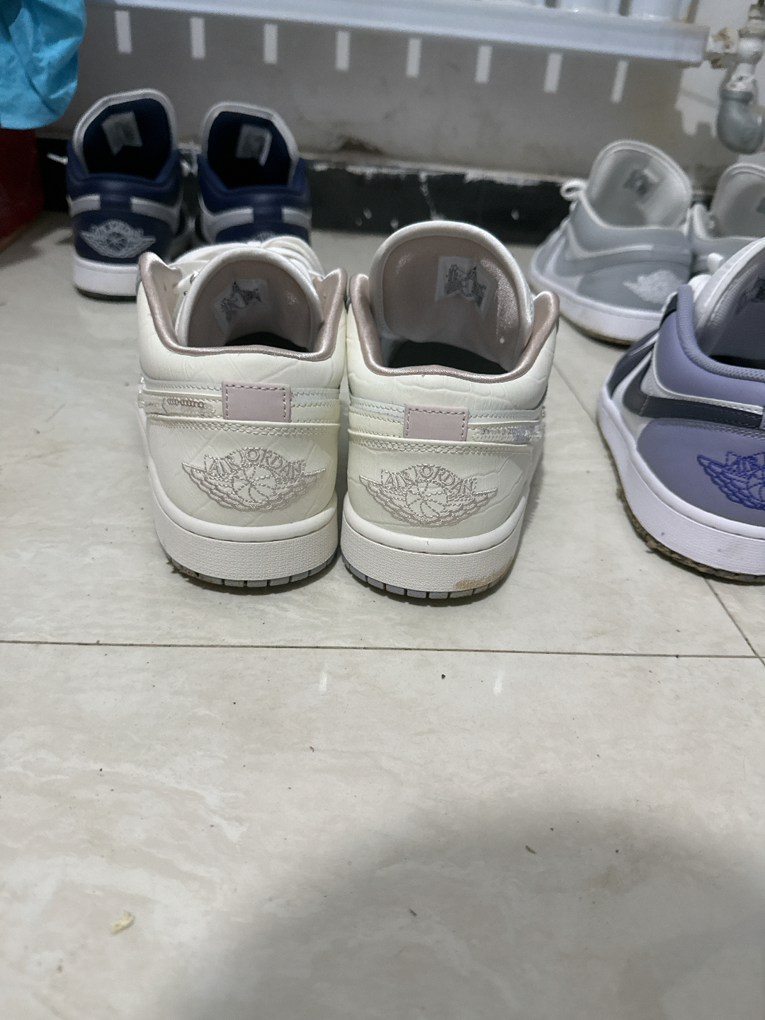 custom review-Jordan Air Jordan 1 Устойчивые к истиранию Низкие Топы Винтажные Баскетбольные Кроссовки Женские Экрю