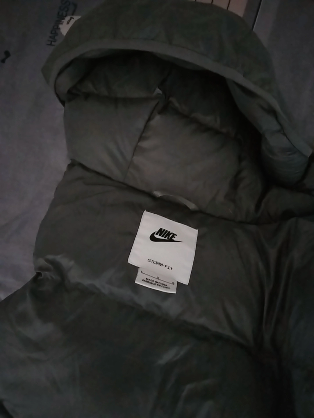 custom review-Nike Серый Мужской Пуховик