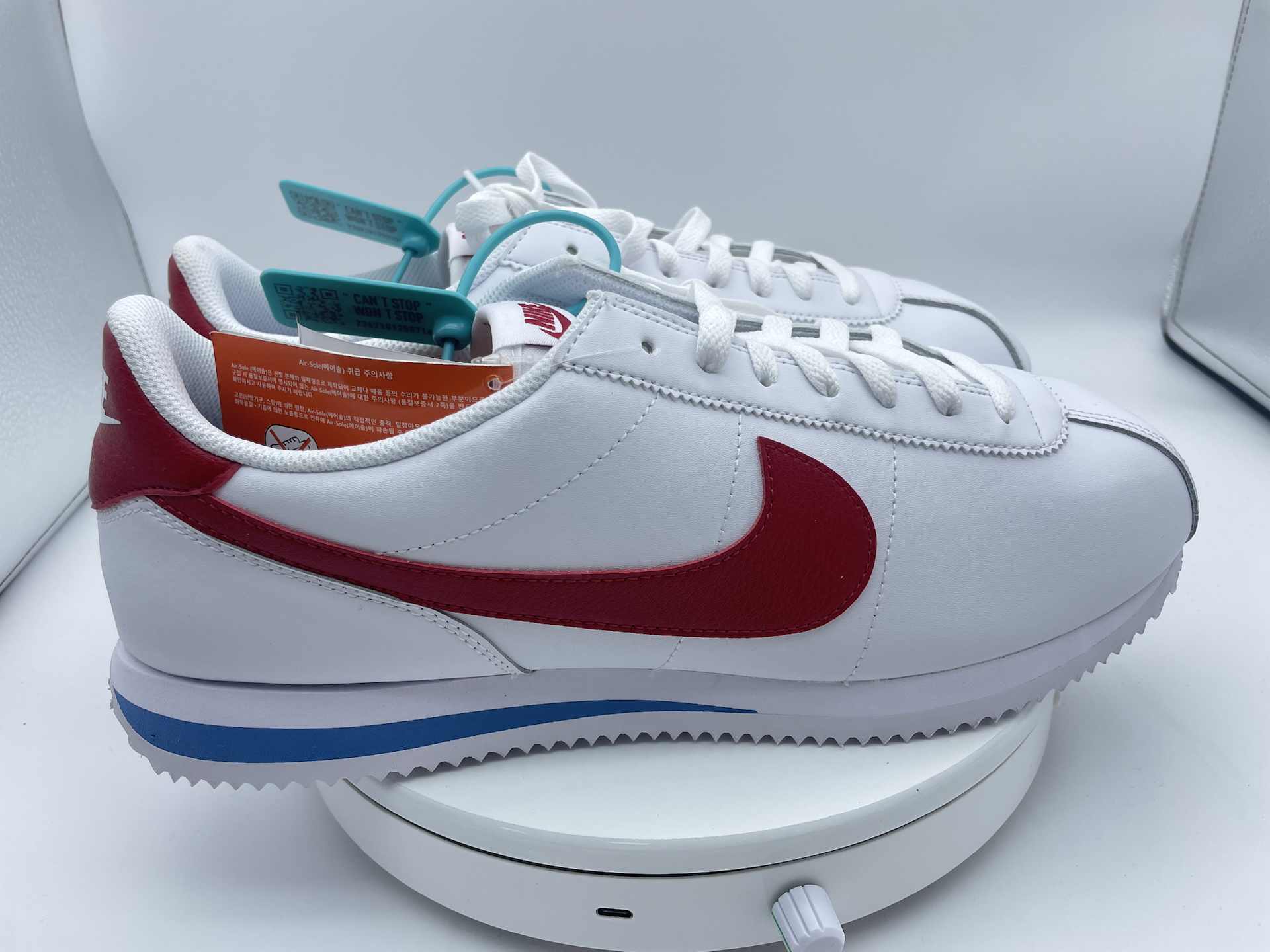 custom review-Nike Cortez Устойчивые к истиранию Низкие Беговые кроссовки Мужские Белые