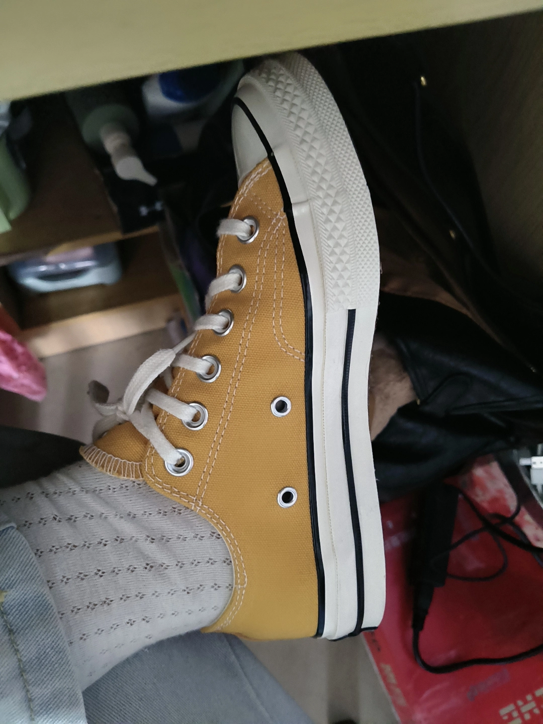 custom review-Converse Chuck Taylor All Star 70 Износостойкие и Легкие Низкие Кеды Унисекс Желто-Белые