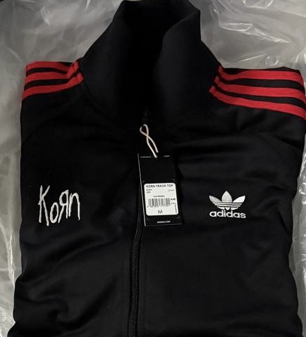 custom review-Adidas Originals x KORN TRACK TOPadidas X KORN FW24 Куртки Пальто Унисекс Черный