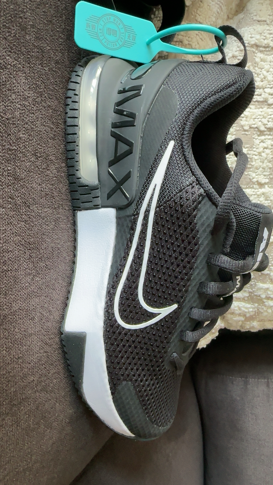 custom review-Nike Air Max ALPHA Аbrasion Resistant Низкий Топ Кроссовки для тренировок Мужские Черно-белые