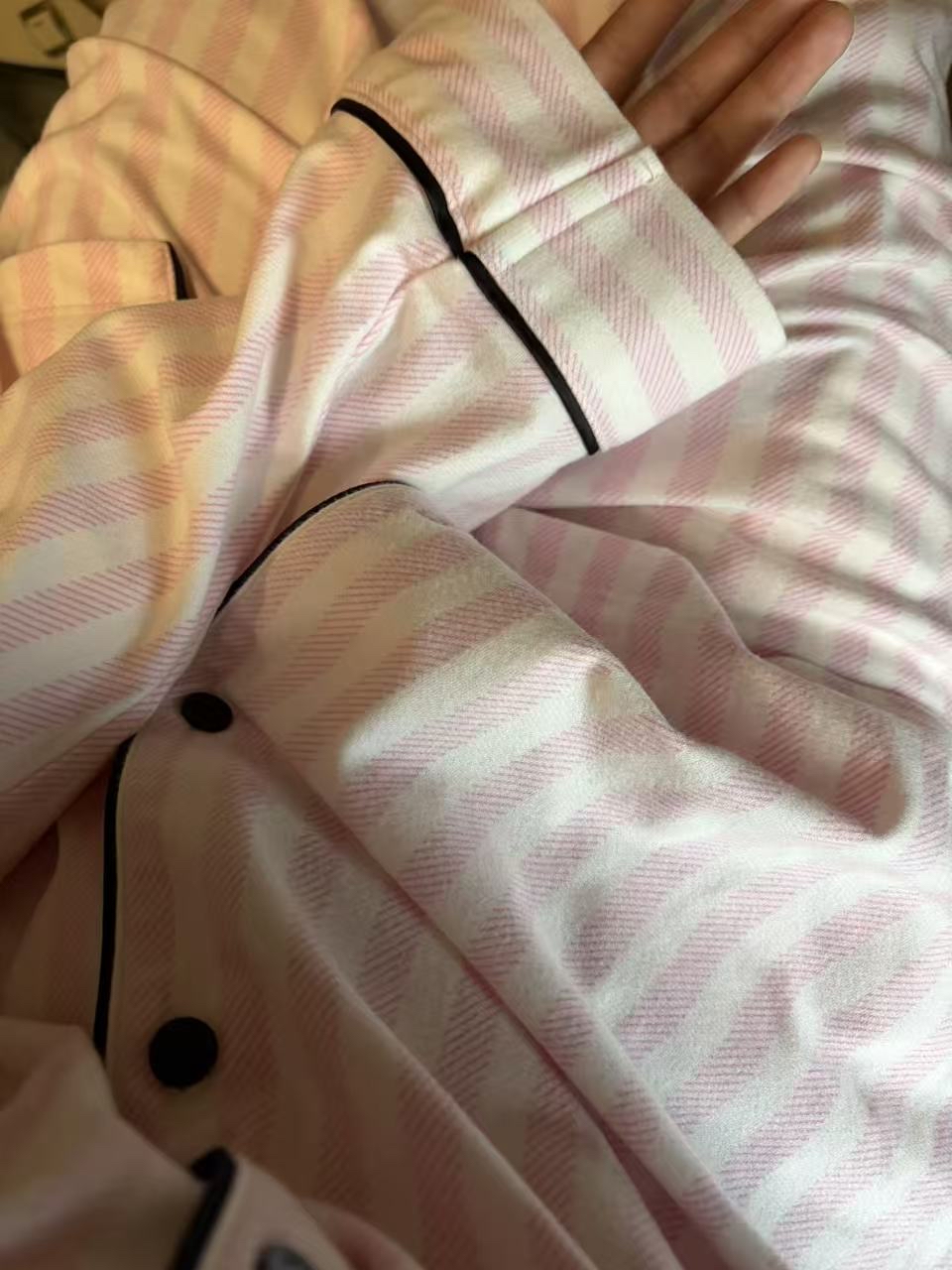 custom review-Victoria's Secret Сладкий Ограниченный The Mix Пижамный комплект с текстурой мягкий легкий теплый женский