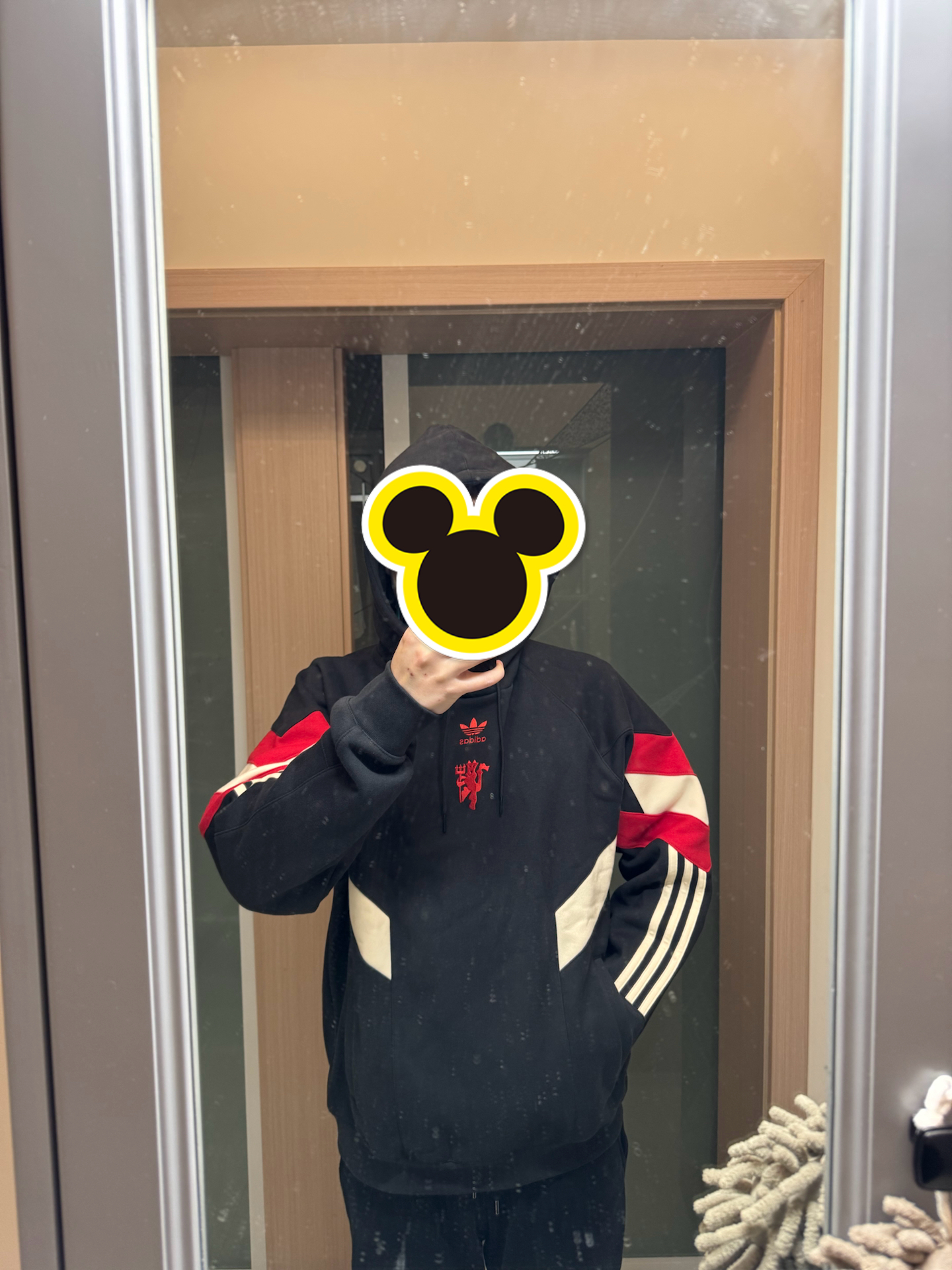 custom review-Adidas Originals Manchester Football UNITED Толстовка Мужская Черная