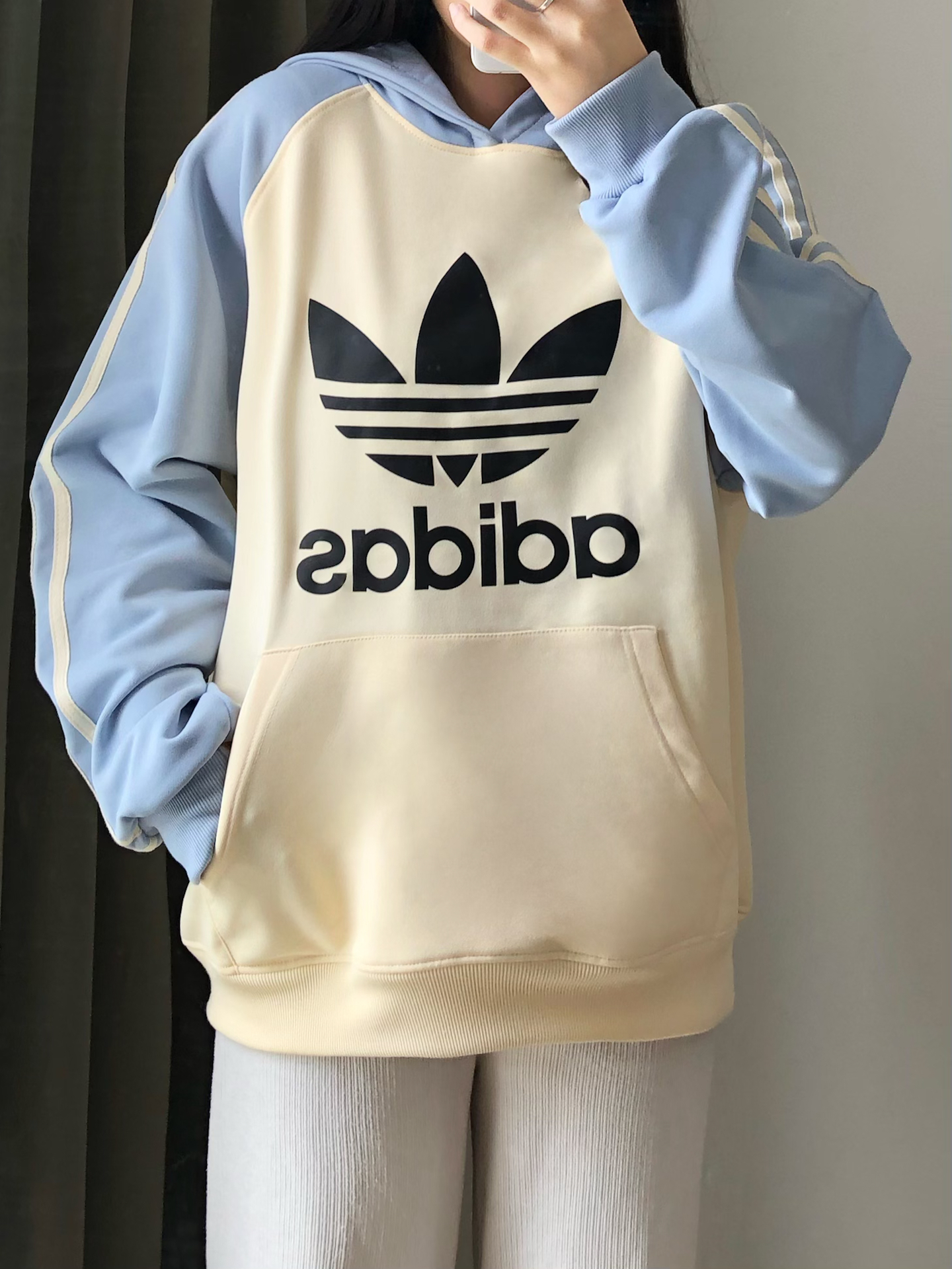 ootd/阿迪达斯连帽卫衣穿搭分享
