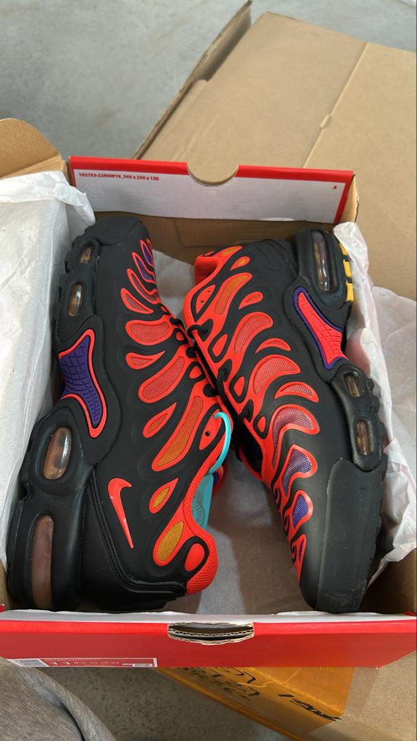 custom review-Nike Air Max Plus Drift Устойчивый к истиранию Низкий Топ Casual Унисекс Черный Красный