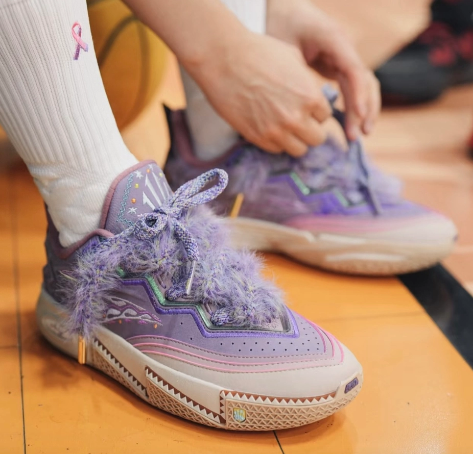 custom review-ANTA KAI 2 Амортизация Устойчивость к истиранию и Устойчивые свойства Низкий Топ Баскетбольные кроссовки Мужские Серый Фиолетовый Синий