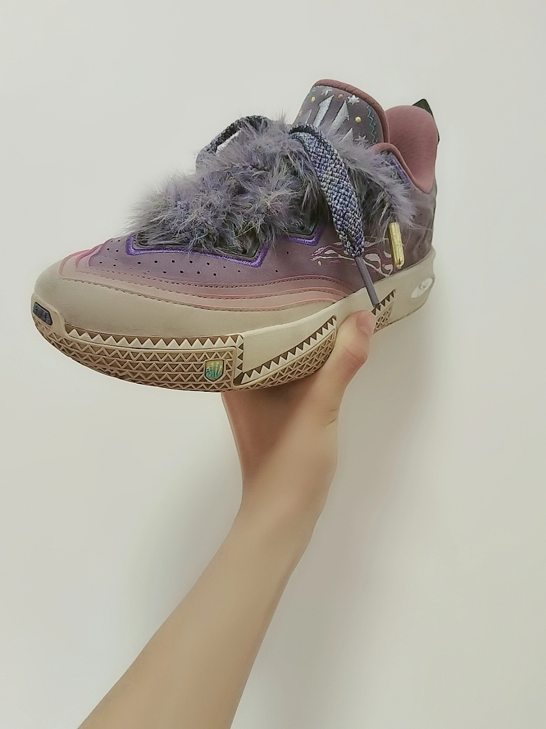 custom review-ANTA KAI 2 Амортизация Устойчивость к истиранию и Устойчивые свойства Низкий Топ Баскетбольные кроссовки Мужские Серый Фиолетовый Синий