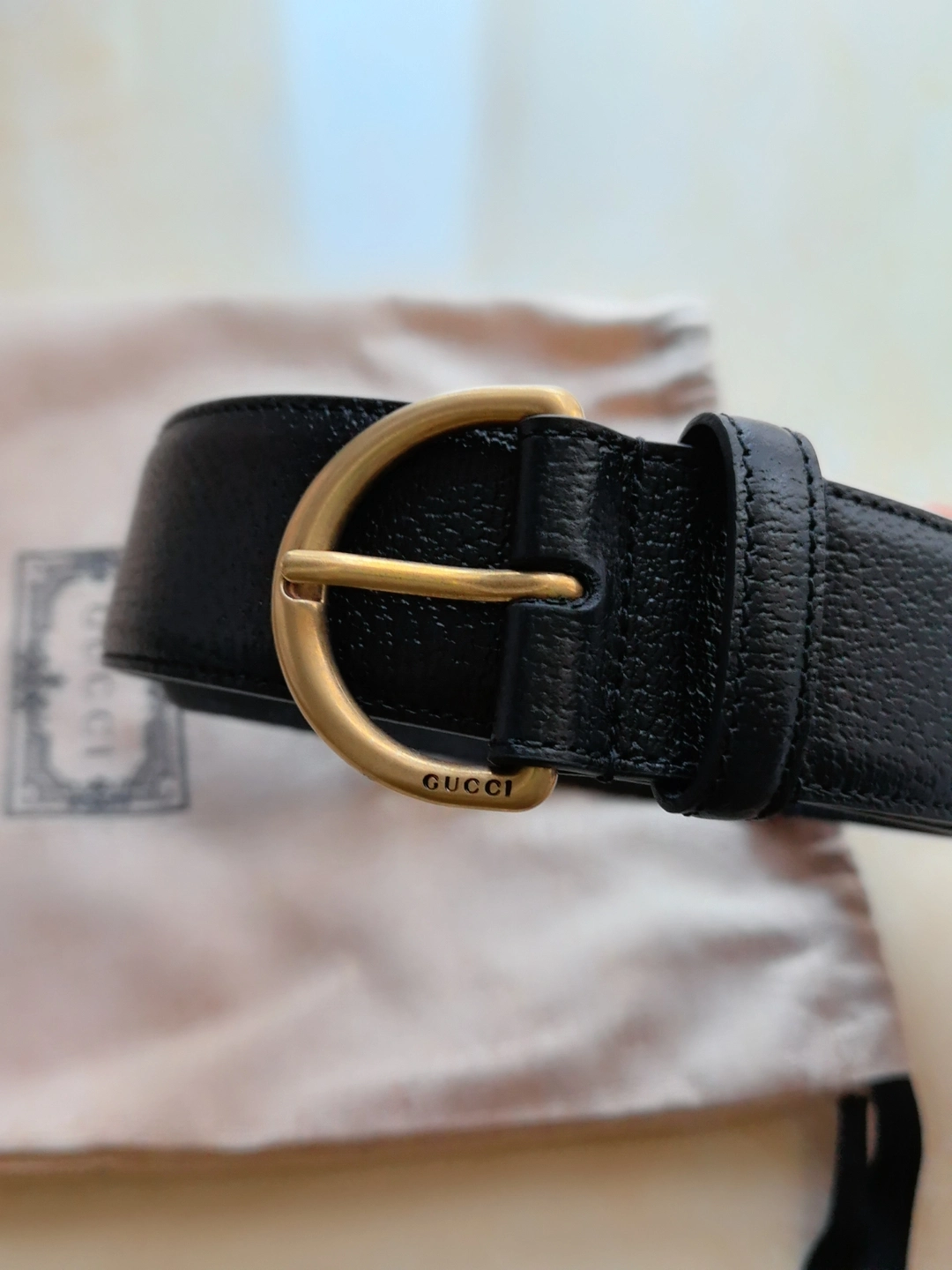 custom review-GUCCI Личи кожа ремень женский черный ширина 3,8 см