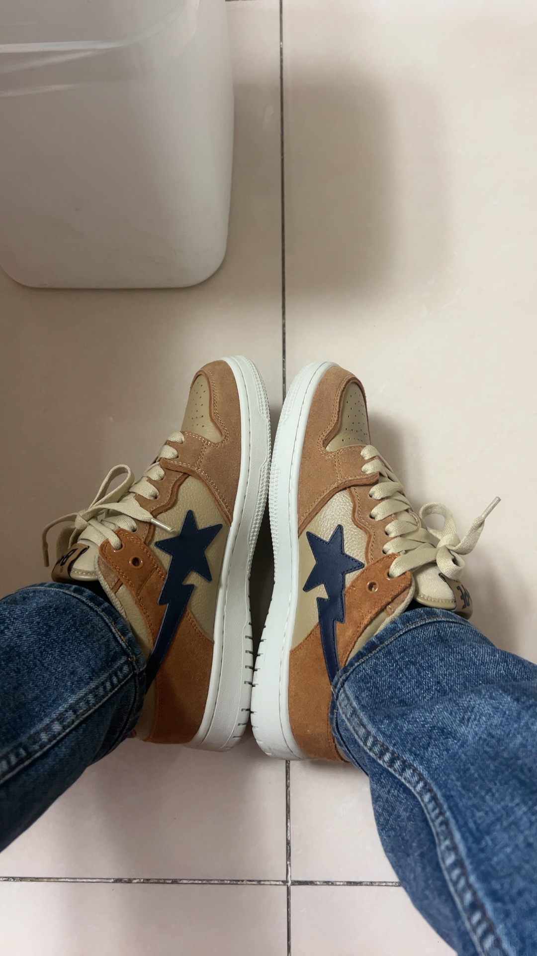 custom review-A BATHING APE SK8 STA Low Top Стильные Скейтбординги Мужские Коричневые