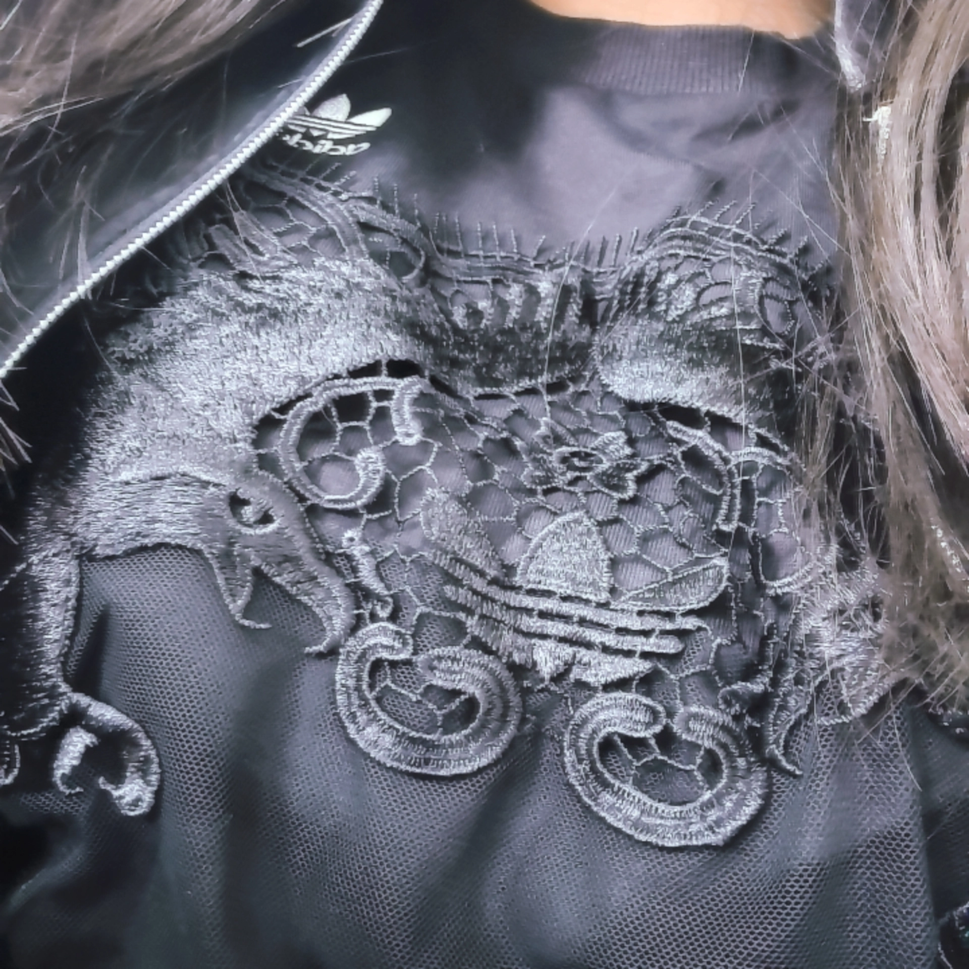 custom review-Adidas Originals Короткое платье с короткими рукавами женское черное