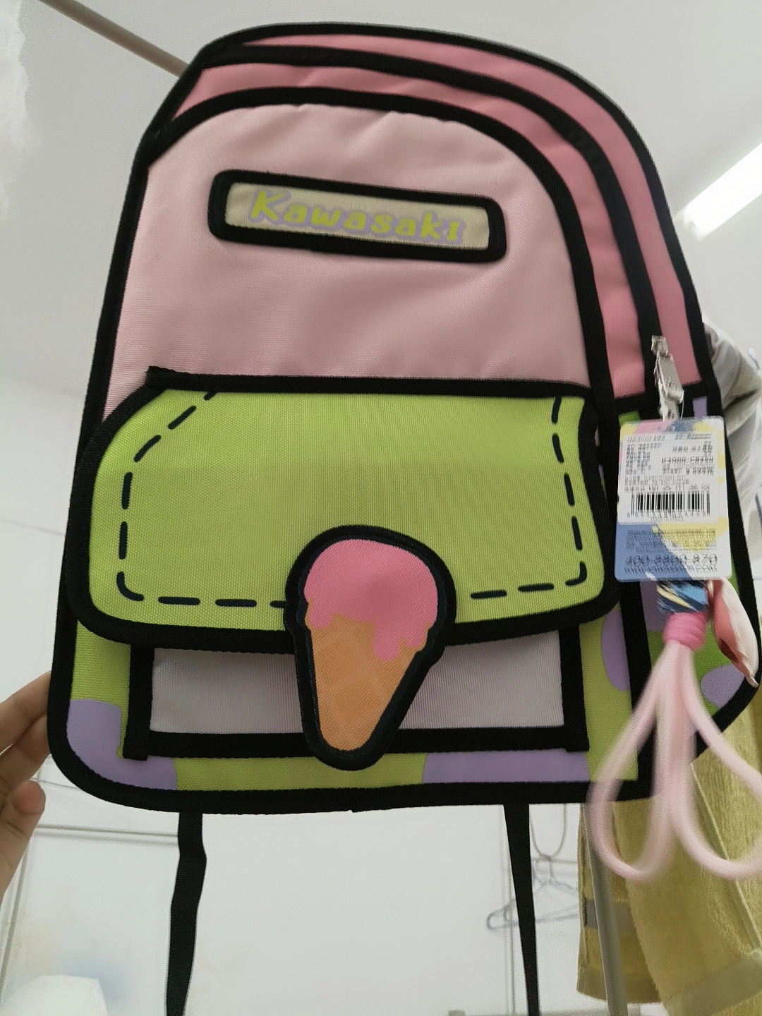 custom review-Кавасаки SpongeBob Collaboration Полиэстер Рюкзак Унисекс Патрик Стар Пудра