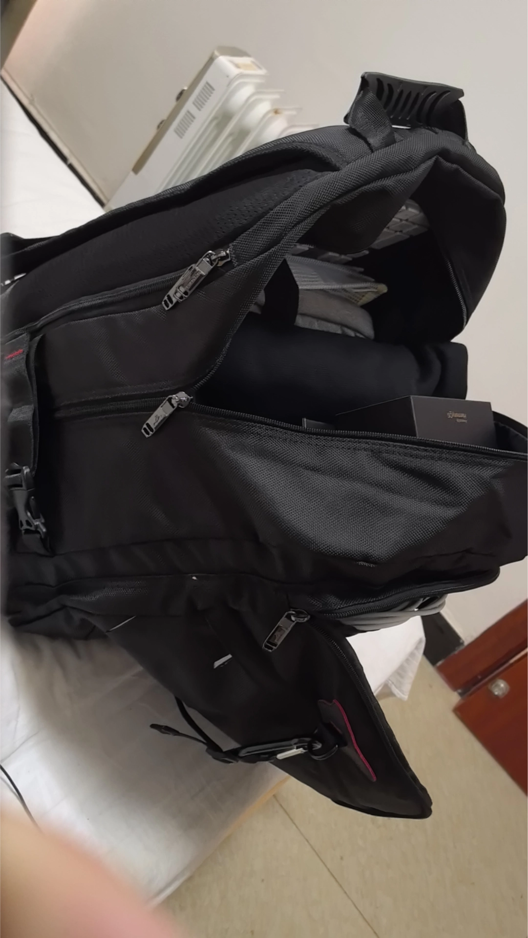 custom review-SEPTWOLVES Ткань 17.Около 6 см Ноутбук Сумка Рюкзак Дорожный рюкзак QPL Стандартный (Standard) Унисекс Черный