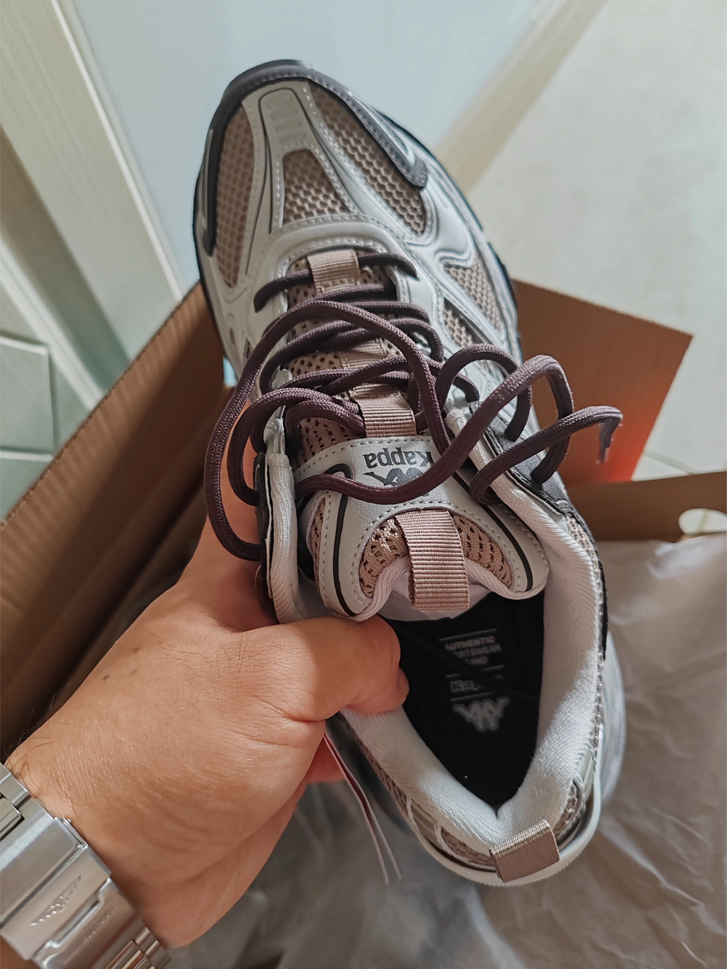 custom review-KAPPA Противоскользящие Износостойкие Низкие Кеды Унисекс Спокойный Серый