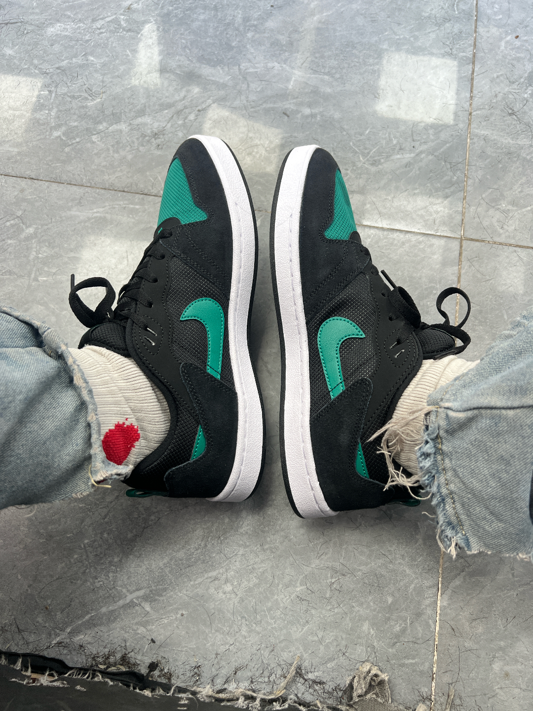 custom review-Nike SB Alleyoop Low Топ Скейтборд Кроссовки Мужские Черные Зеленые