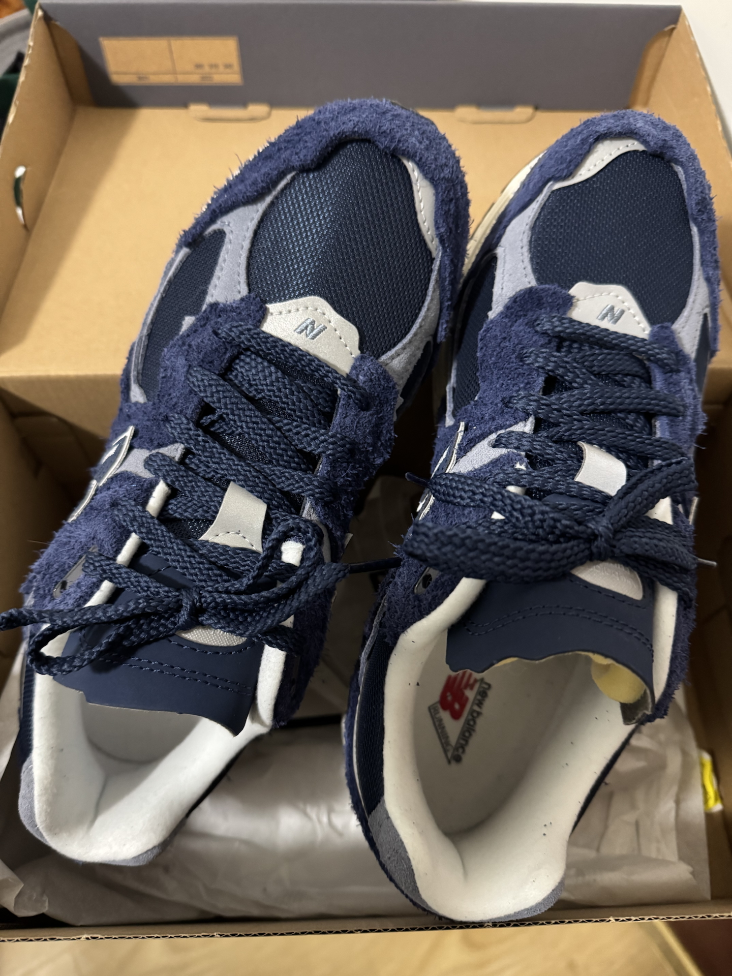 custom review-New Balance NB 2002R Амортизаторы Slip-resistant устойчивые к истиранию Низкий топ Повседневная Беговая обувь Унисекс Морской синий