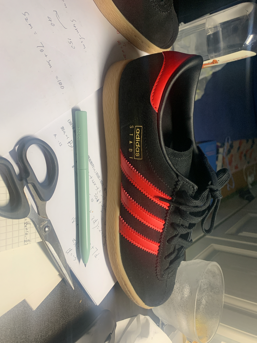 custom review-Adidas Originals Stadt Abrasion Resistant Дышащие Низкие Кроссовки для Скейтбординга Унисекс Черные Красные