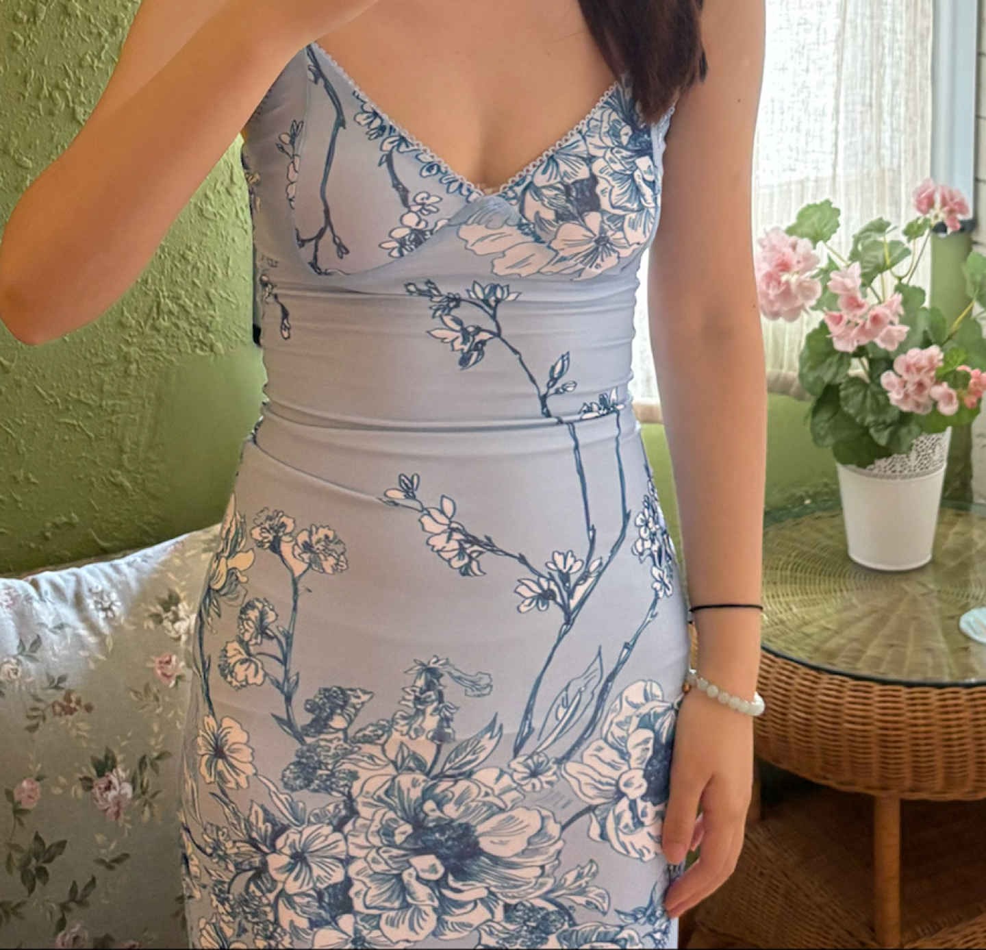 custom review-Tiger Mist JULIANNA Платье Slip Платье Женское Синее