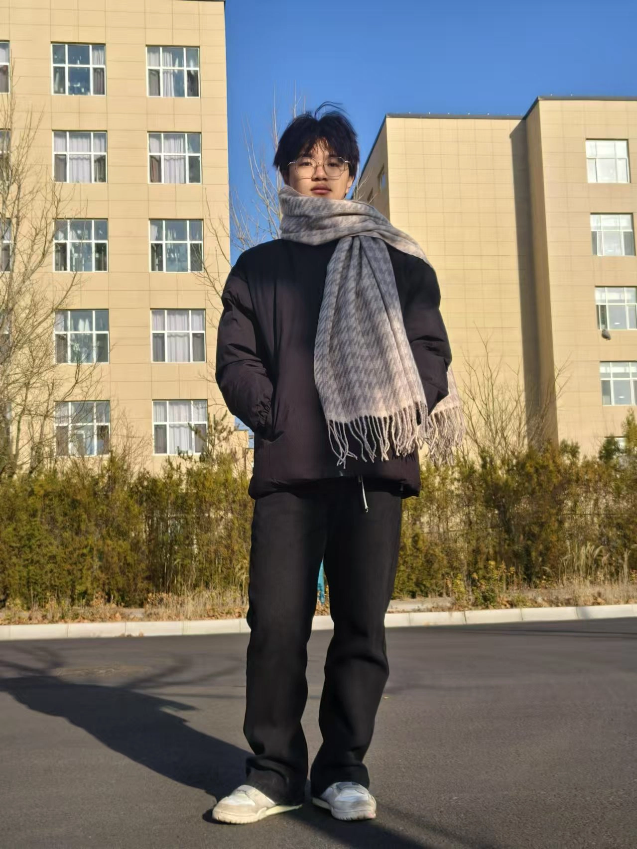氛围感围巾🧣,男大的标配❤️❤️❤️