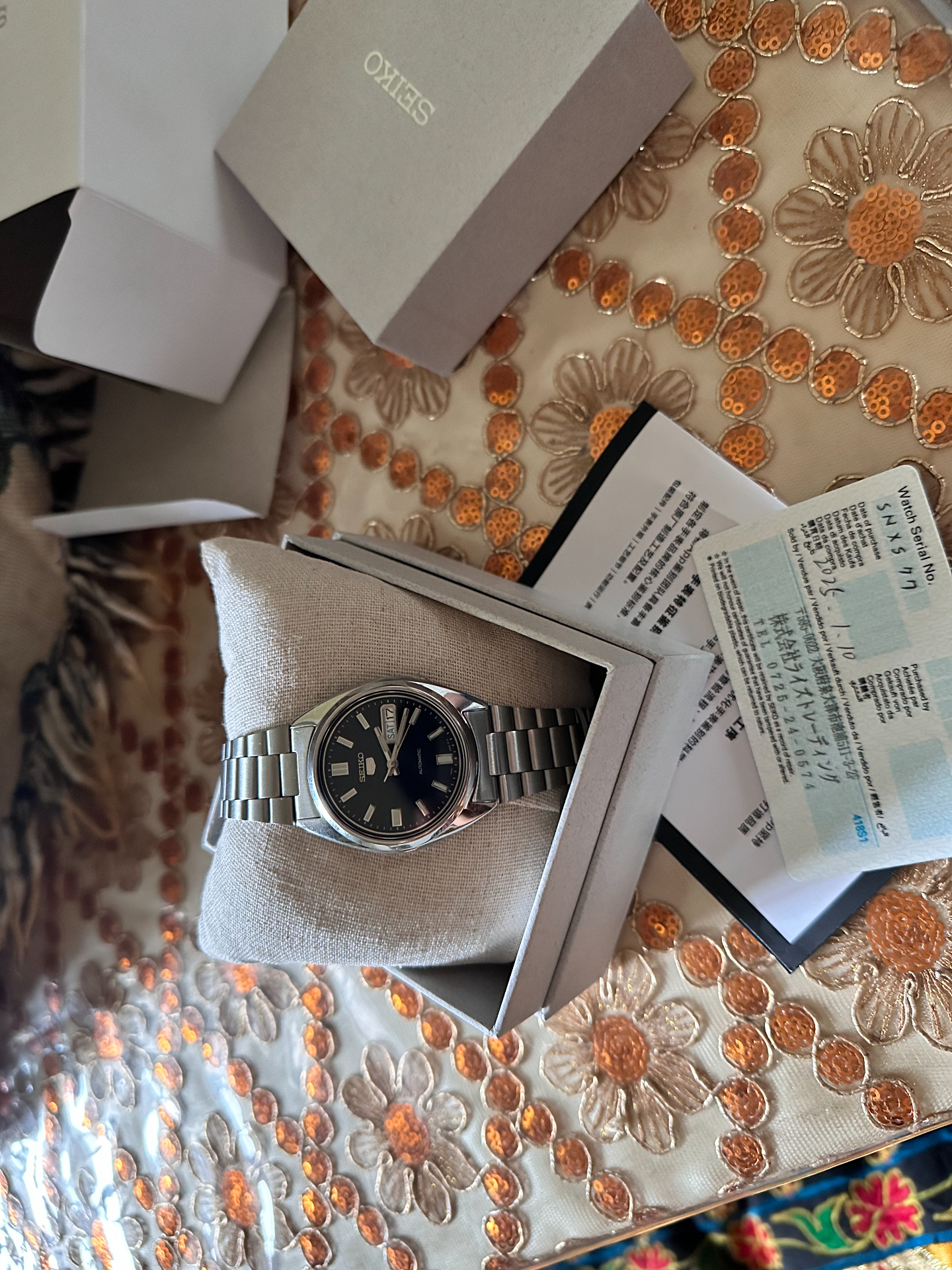 custom review-Seiko 5 Автоматический Механический Механизм Нержавеющая Сталь Ремешок Часы Мужские Часы Синий Циферблат