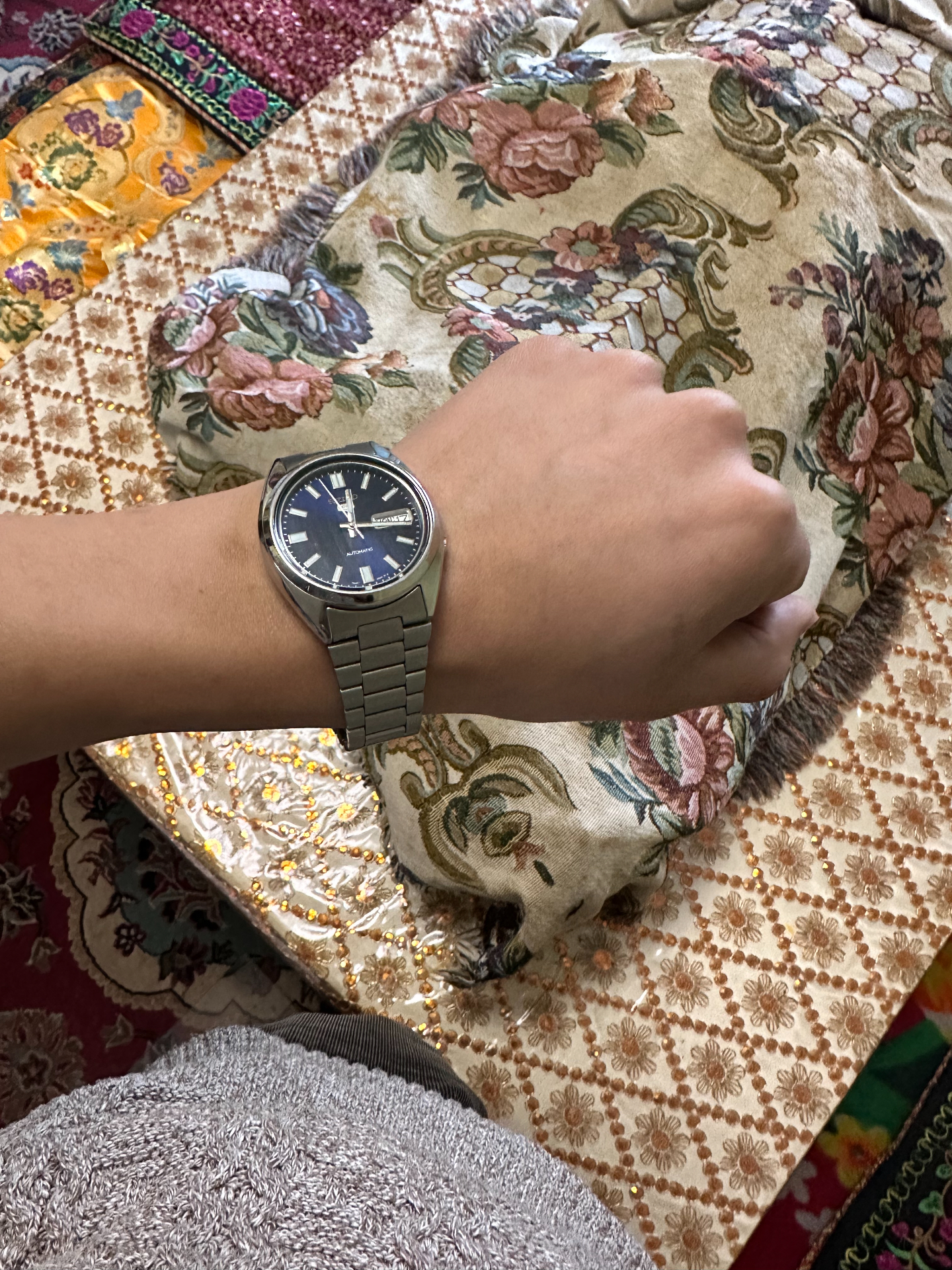 custom review-Seiko 5 Автоматический Механический Механизм Нержавеющая Сталь Ремешок Часы Мужские Часы Синий Циферблат