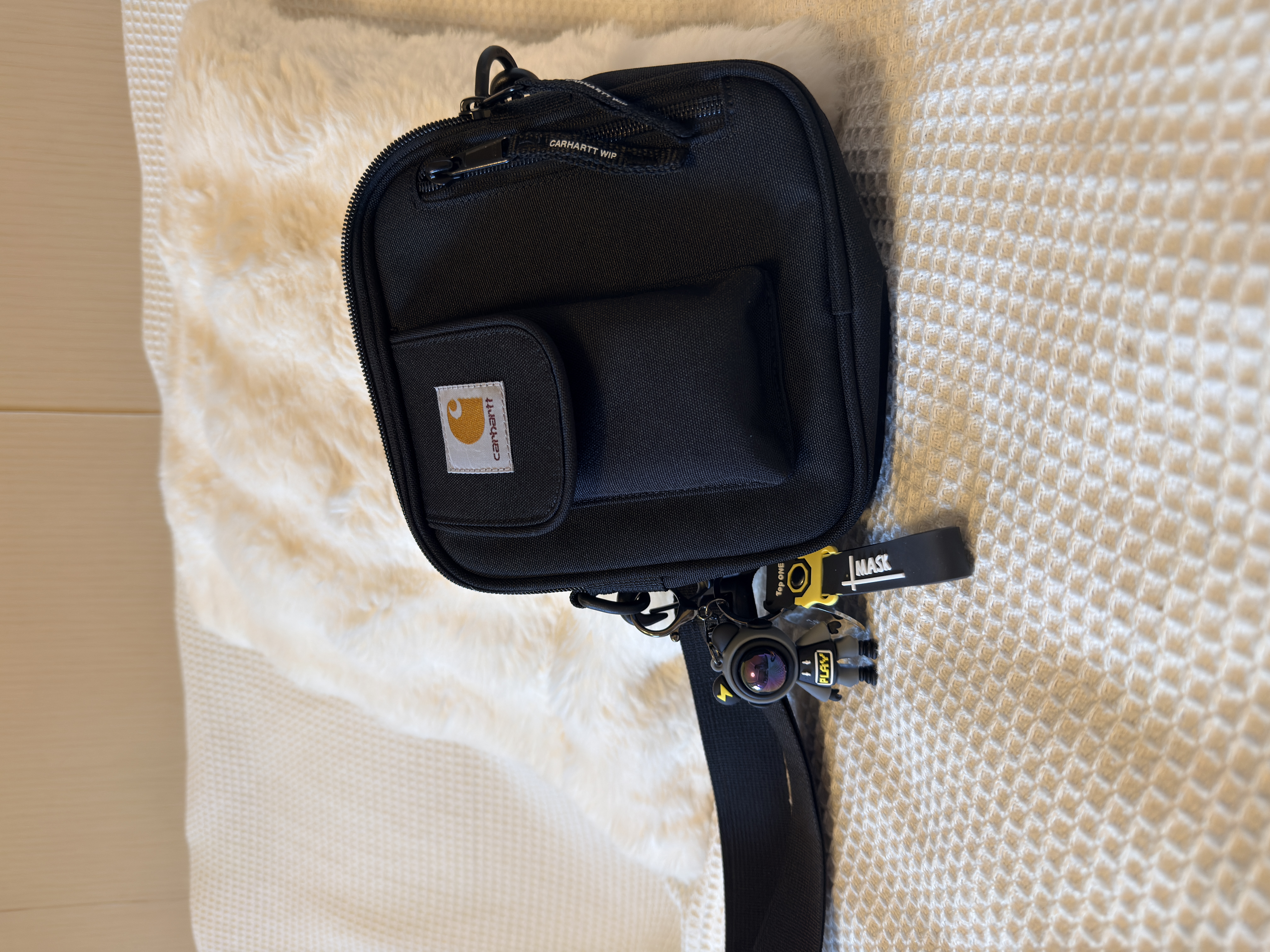 custom review-Carhartt WIP Полиэстер Нейлоновые Сумки через плечо Сумка на плечо Мужская Черная