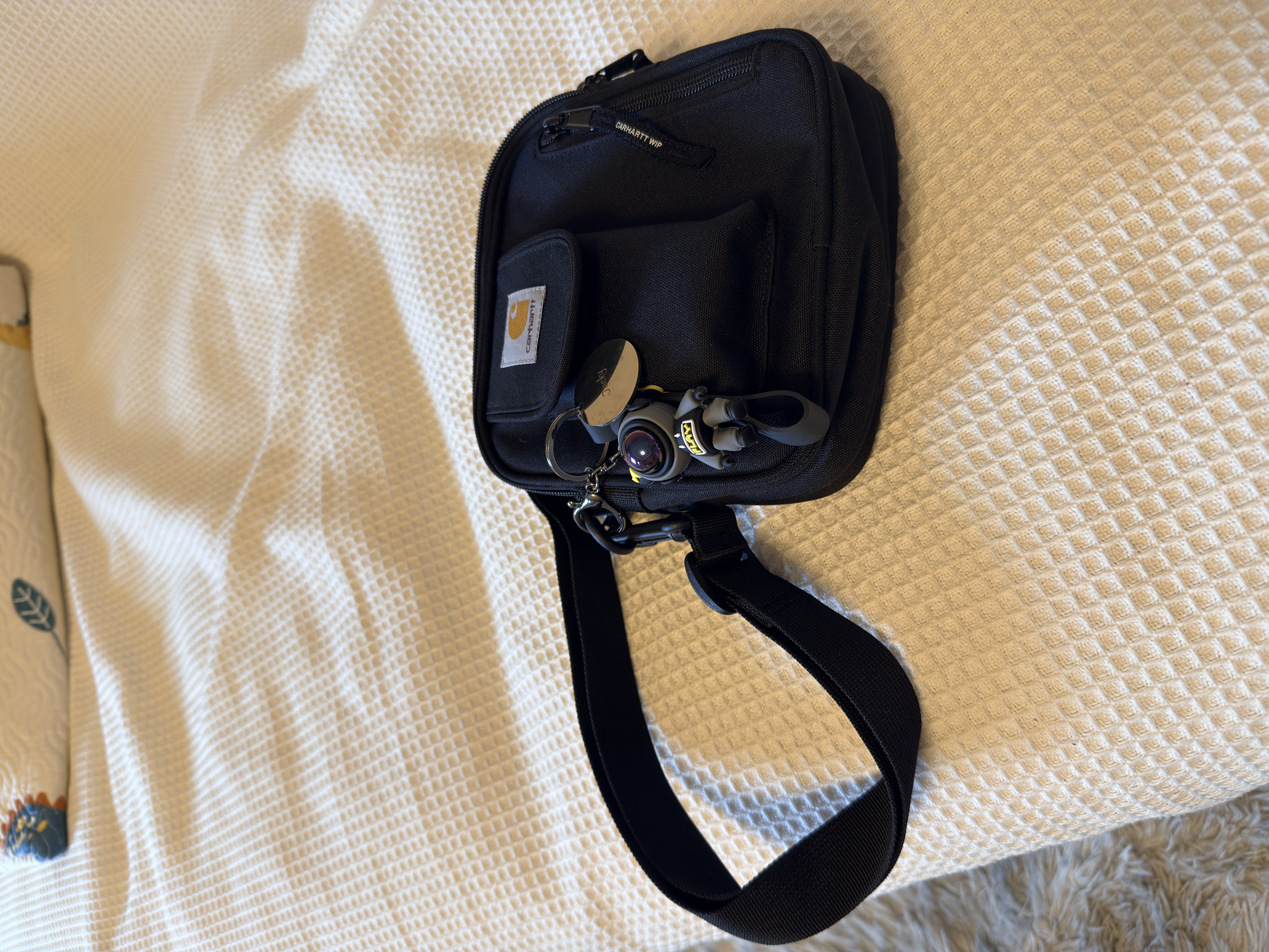 custom review-Carhartt WIP Полиэстер Нейлоновые Сумки через плечо Сумка на плечо Мужская Черная