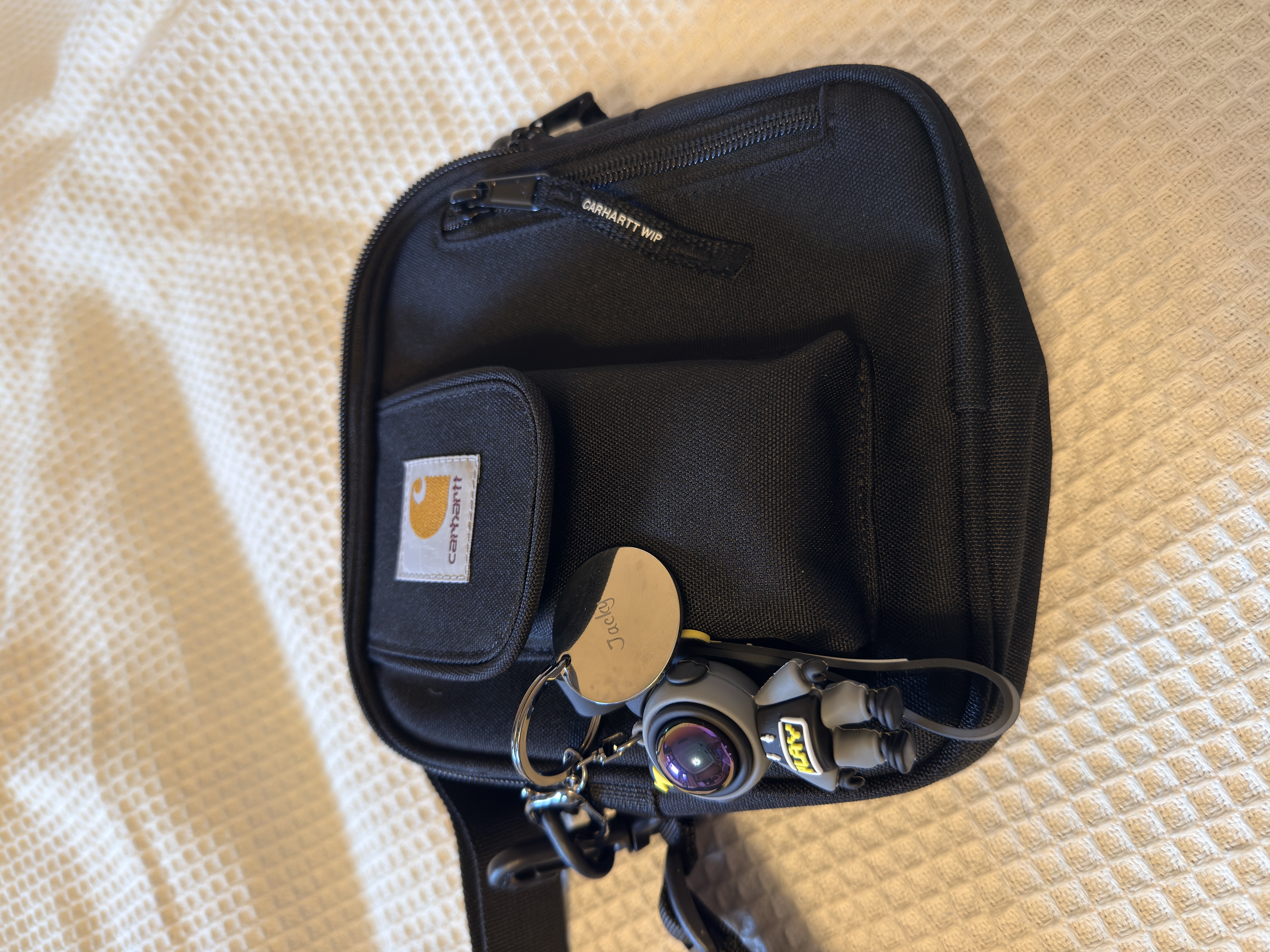 custom review-Carhartt WIP Полиэстер Нейлоновые Сумки через плечо Сумка на плечо Мужская Черная