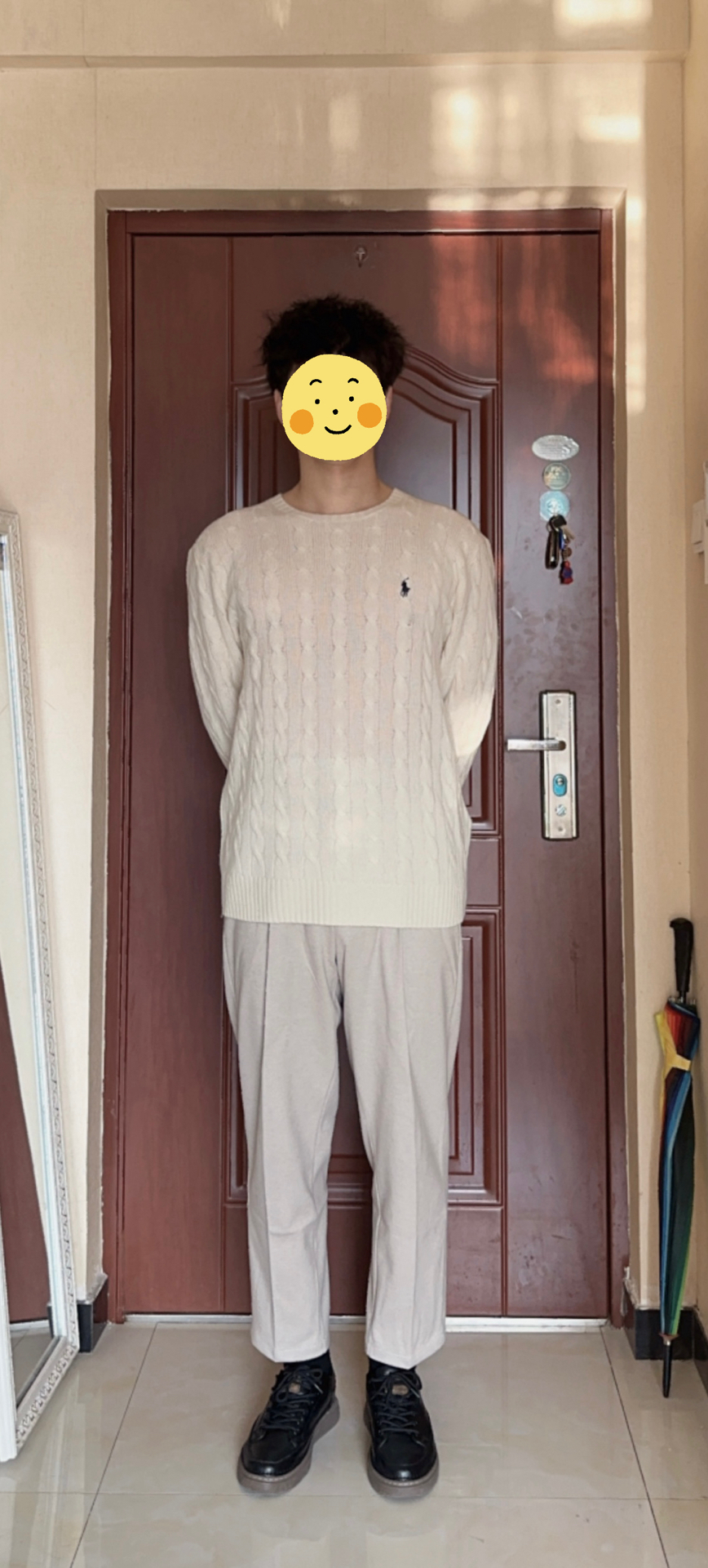 custom review-Polo Ralph Lauren FW22 Кашемировый свитер мужской кремовый