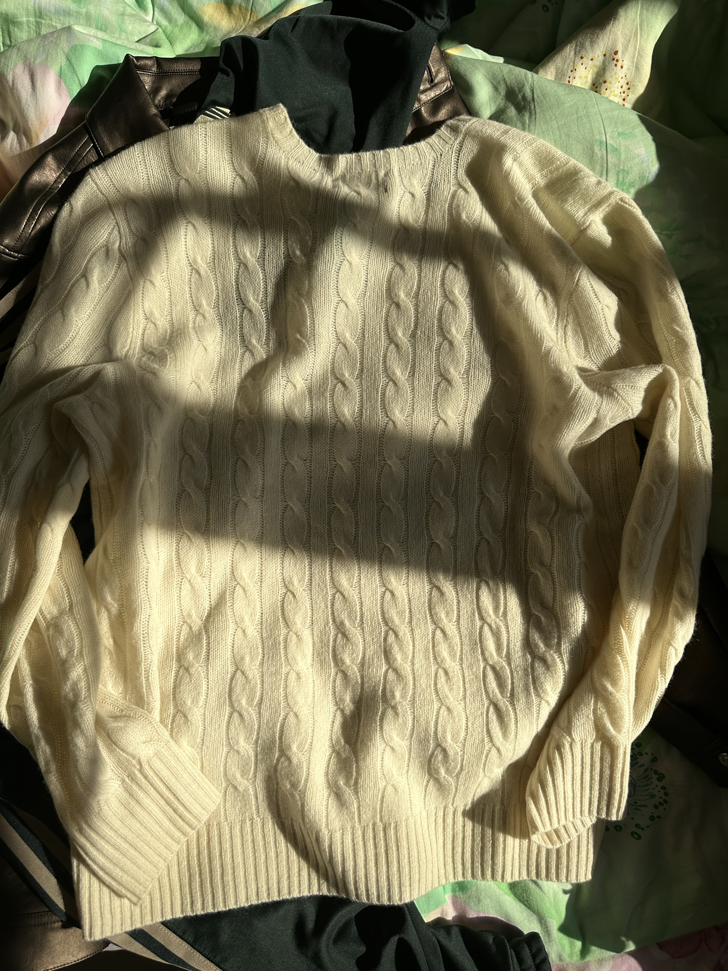 custom review-Polo Ralph Lauren FW22 Кашемировый свитер мужской кремовый