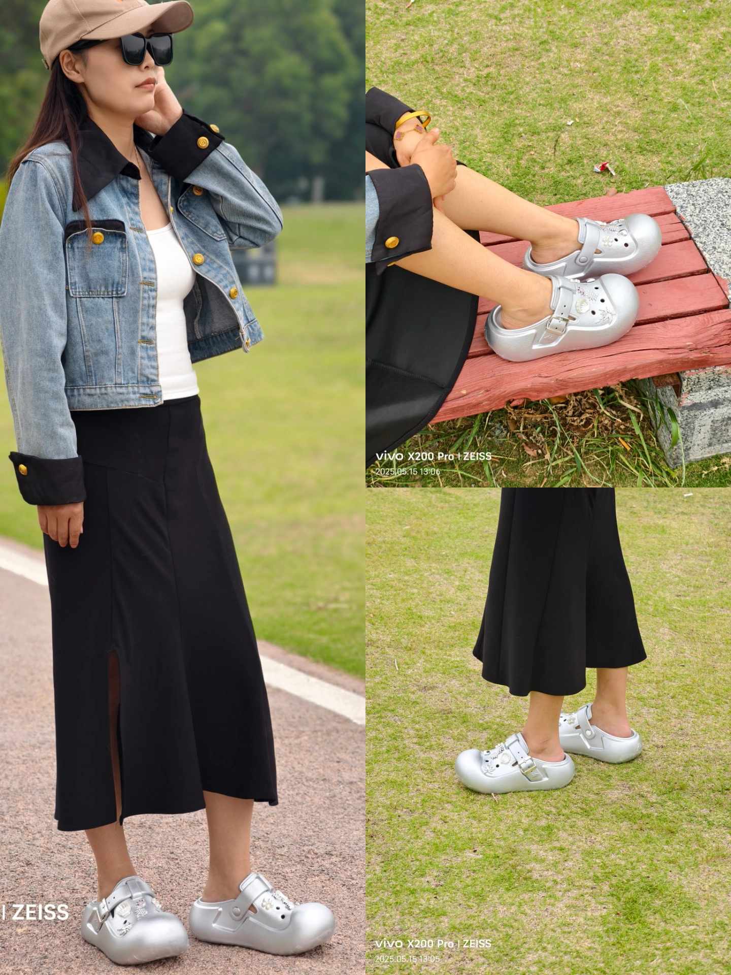 这双银色洞洞鞋绝了