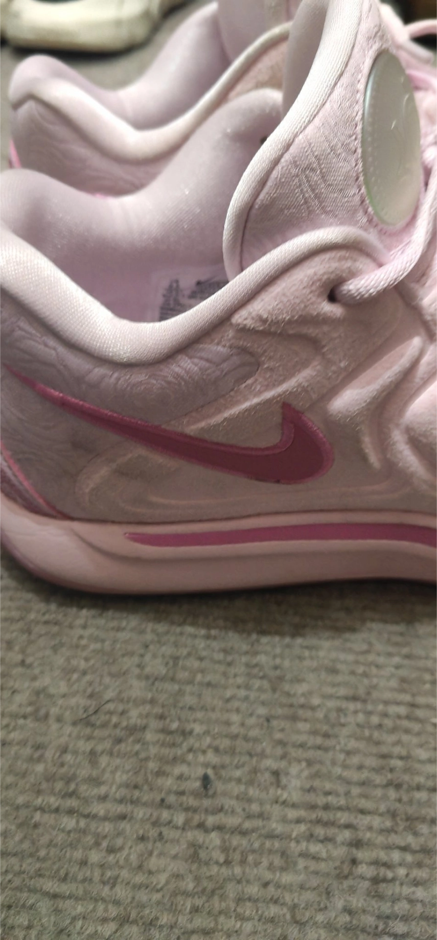 custom review-Nike KD 17 Противоскользящие устойчивые к истиранию низкие баскетбольные кроссовки унисекс розовые