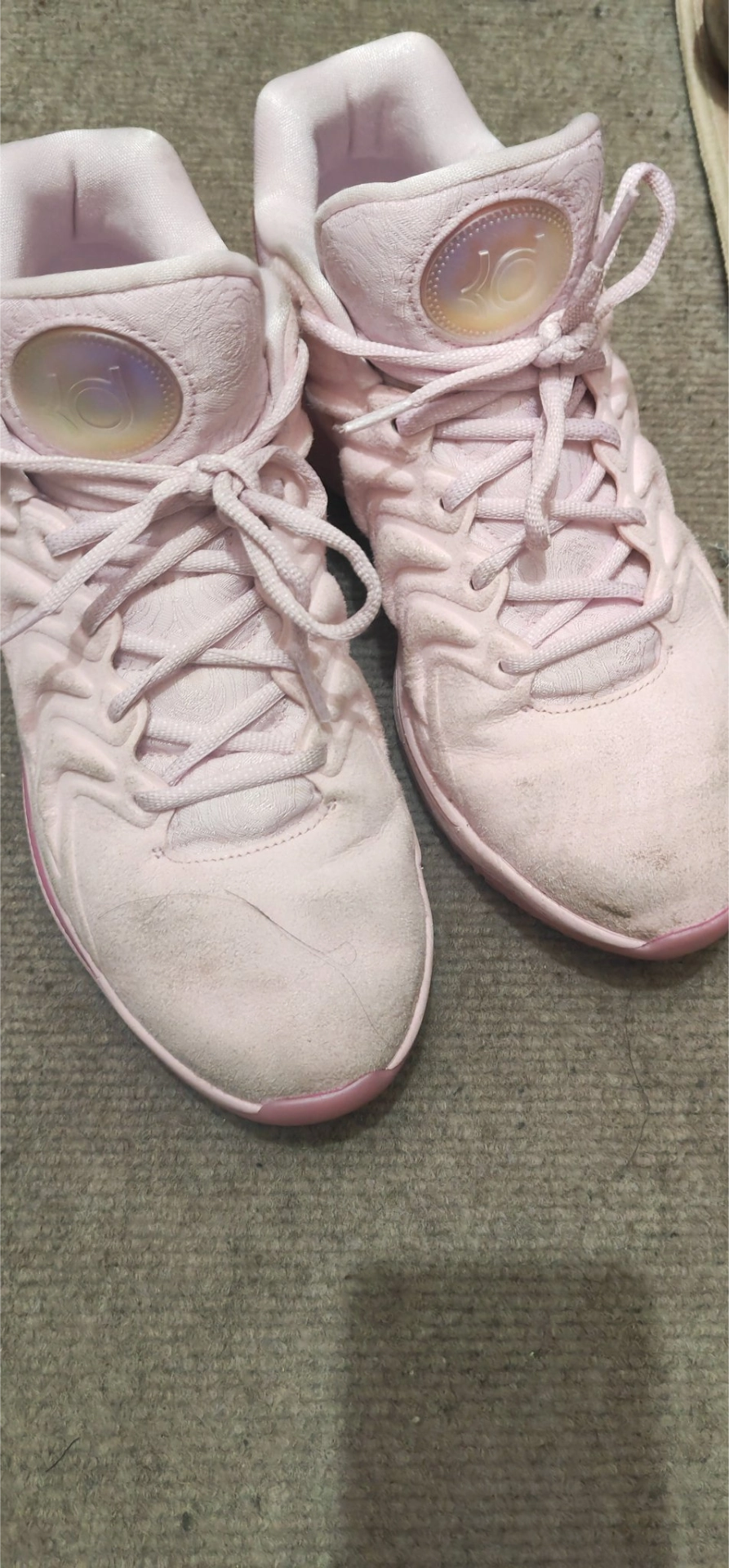 custom review-Nike KD 17 Противоскользящие устойчивые к истиранию низкие баскетбольные кроссовки унисекс розовые