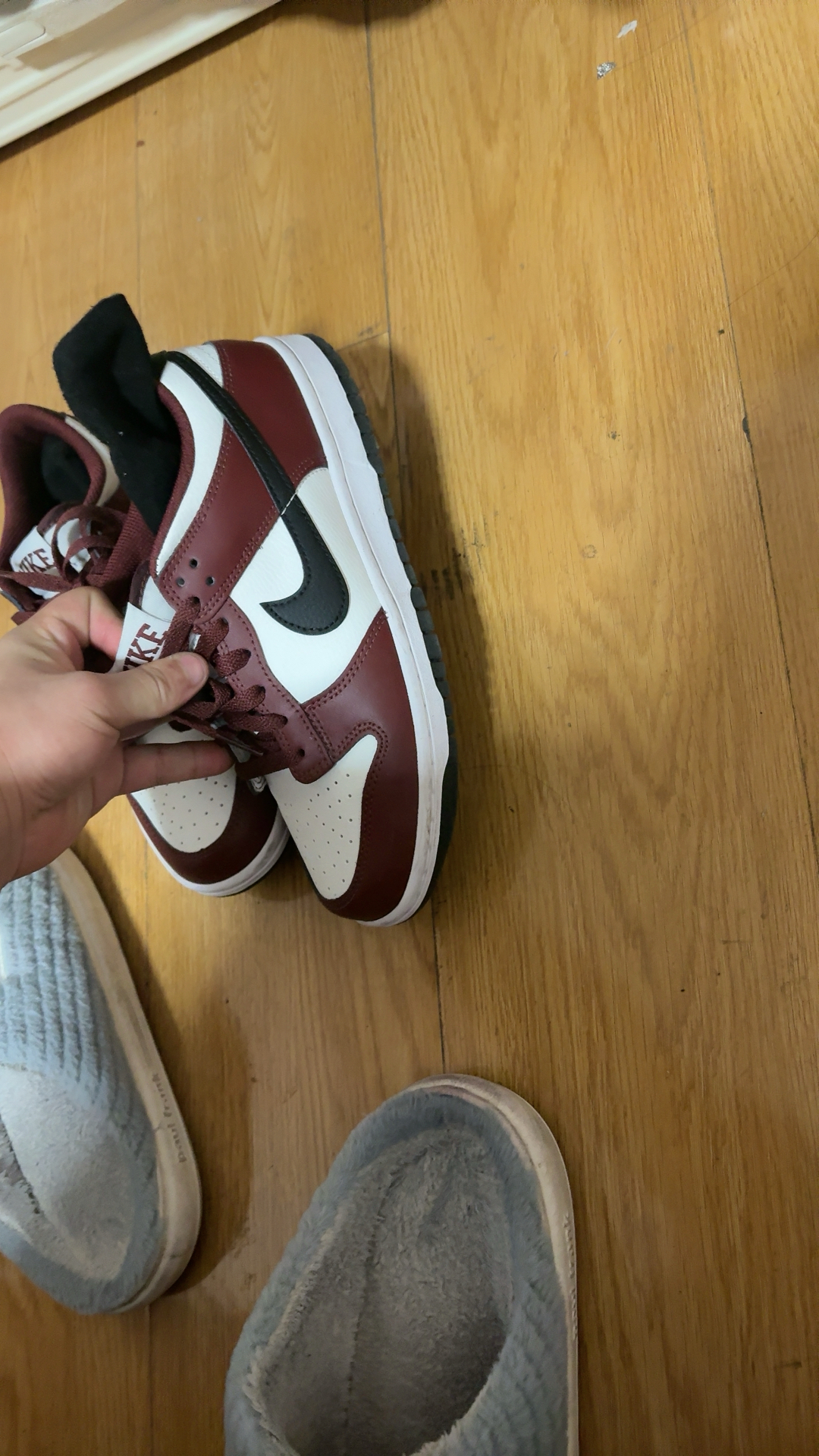 custom review-Nike Dunk Slip-Resistant Shock Absorbers Низкие Детские Скейтбординги Красный Белый Черный