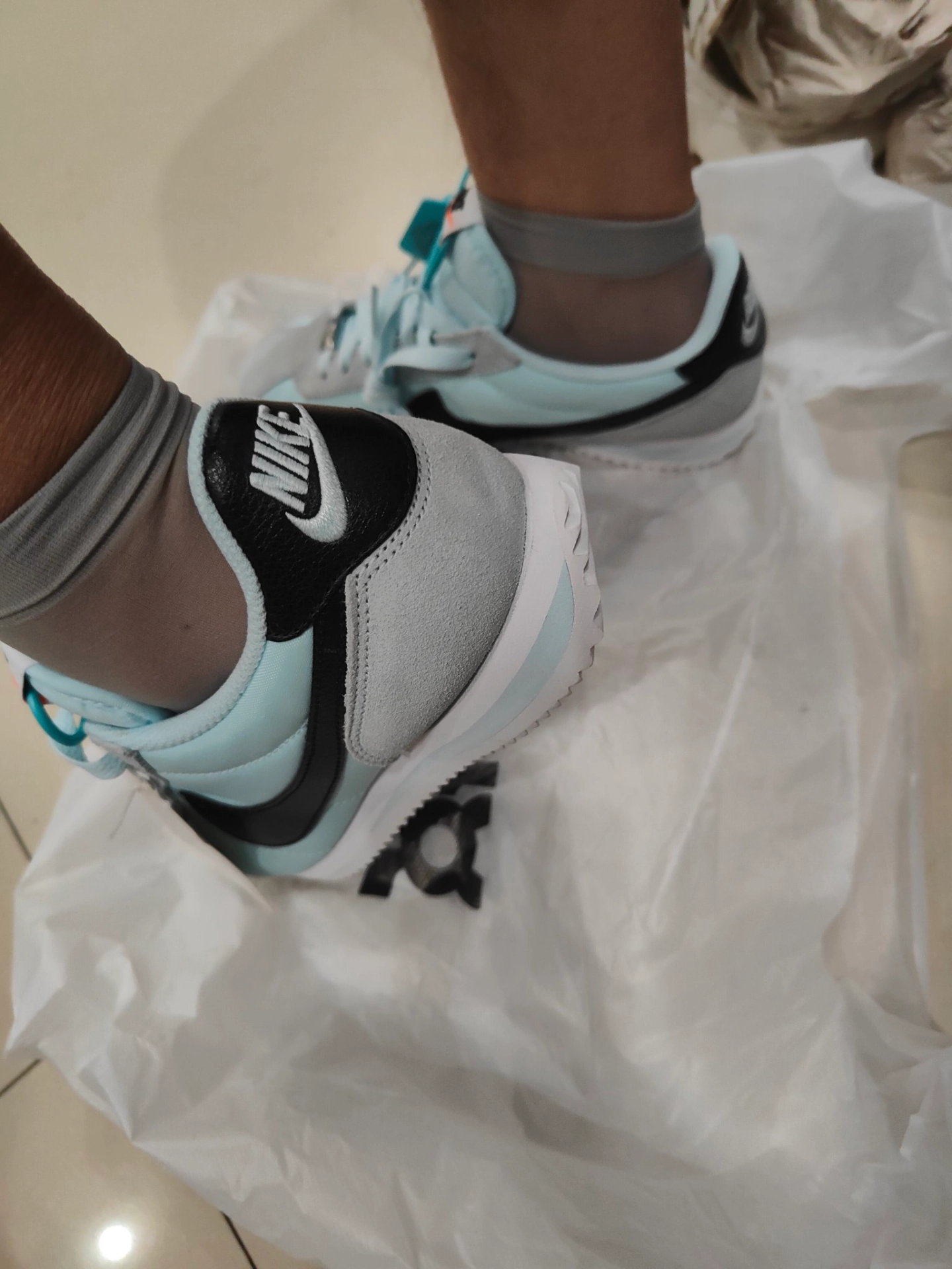 custom review-Nike Cortez Low Топ Повседневный Городской Коммутер Беговые кроссовки Женские Синий Черный