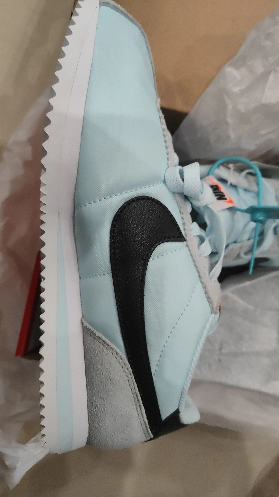 custom review-Nike Cortez Low Топ Повседневный Городской Коммутер Беговые кроссовки Женские Синий Черный