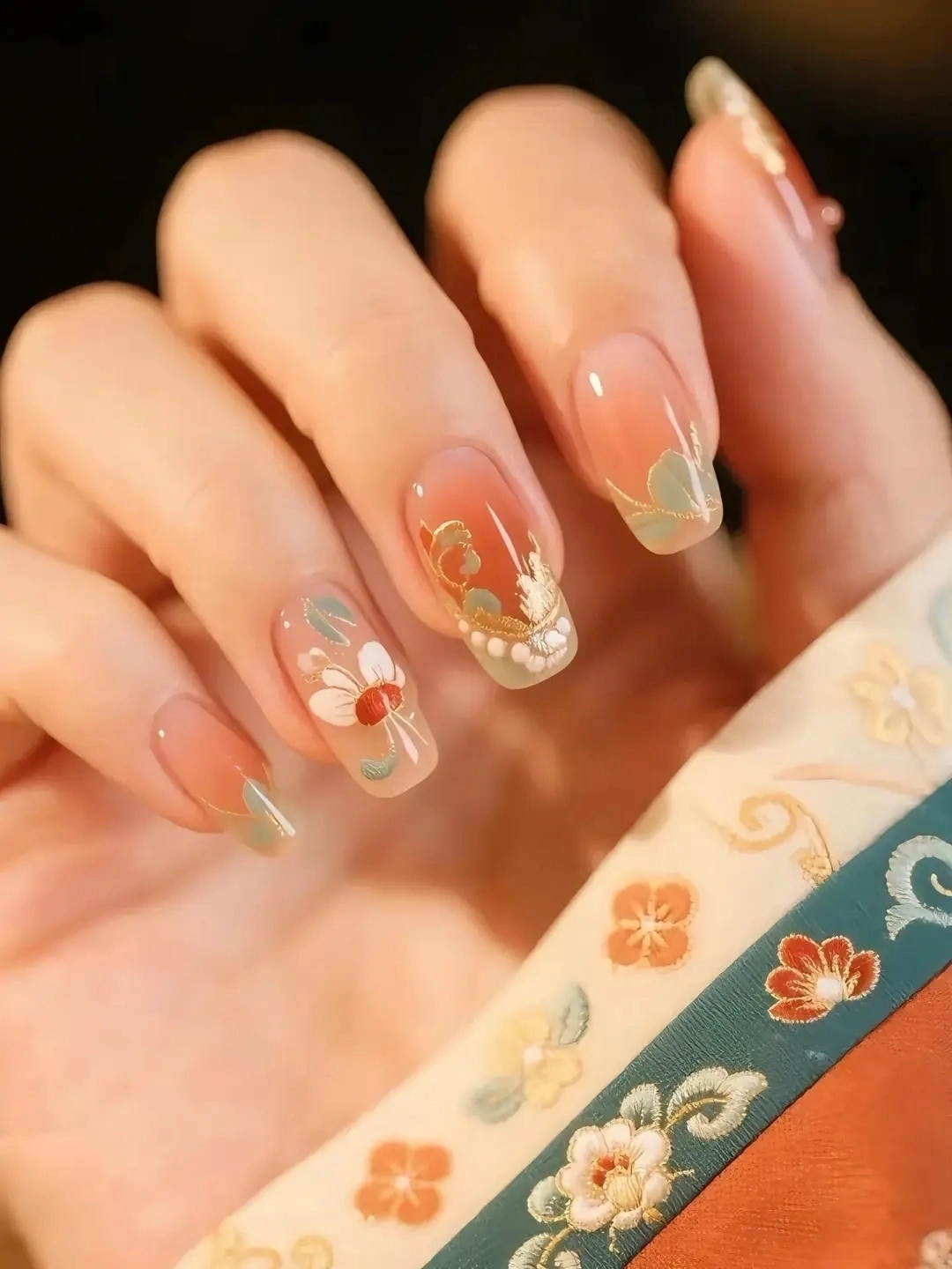 国风美甲好美✨