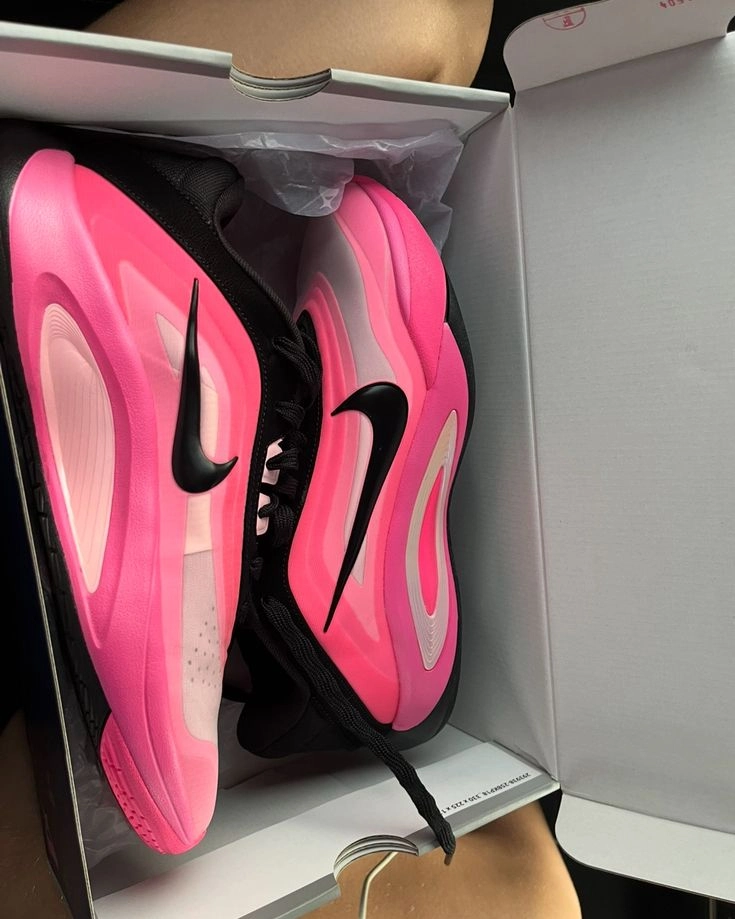 custom review-Nike A'One Slip Устойчивый к истиранию Низкий Топ Баскетбольные кроссовки Женские Розовый Черный