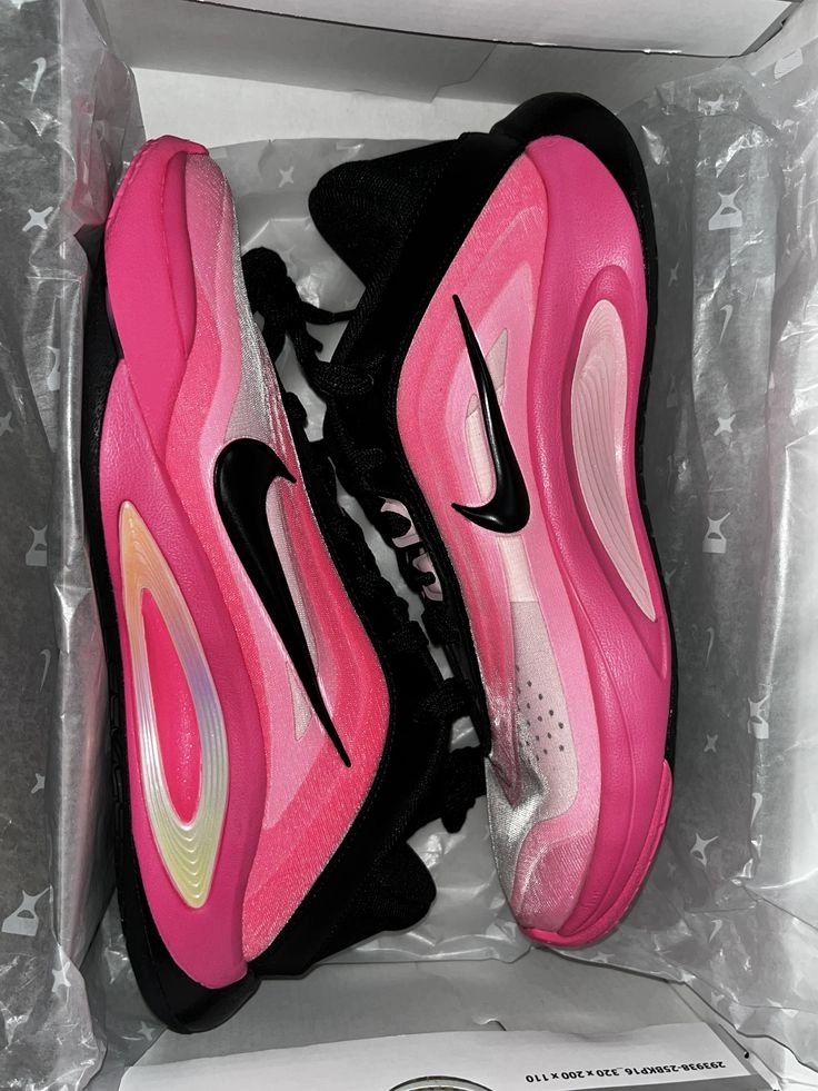 custom review-Nike A'One Slip Устойчивый к истиранию Низкий Топ Баскетбольные кроссовки Женские Розовый Черный