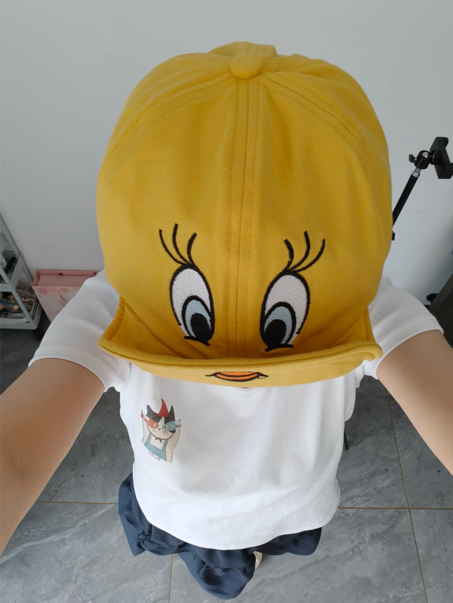 好可爱的小黄鸭帽子