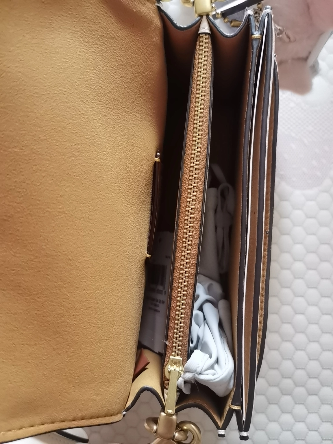 custom review-COACH Tabby Зернистая кожа личи кожа портативный сумка через плечо маленькая женская крем