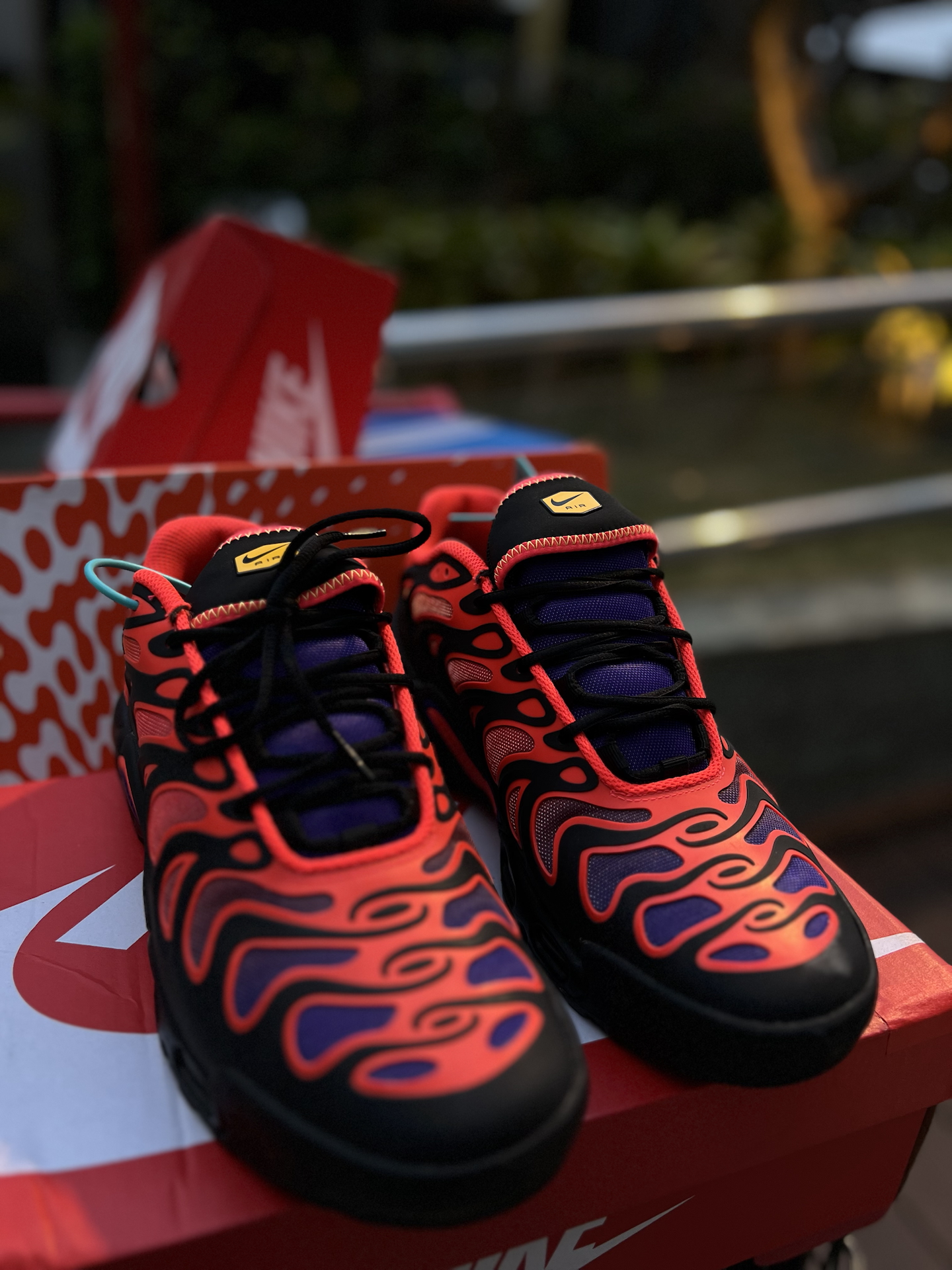 custom review-Nike Air Max Plus Drift Устойчивый к истиранию Низкий Топ Casual Унисекс Черный Красный