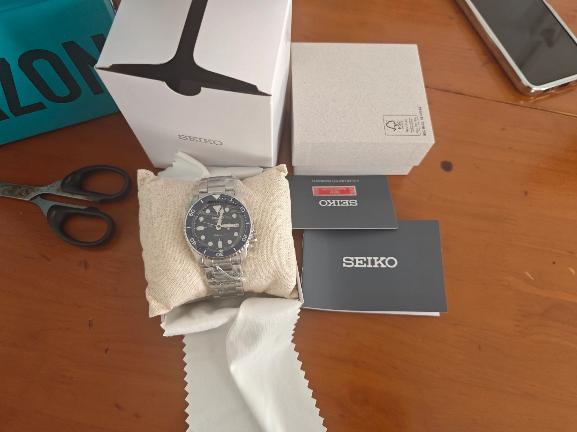 custom review-SEIKO Classic Cans SEIKO5 Collection Автоматический Механический Механизм Нержавеющая Сталь Ремешок Часы Мужские Часы Синий Циферблат